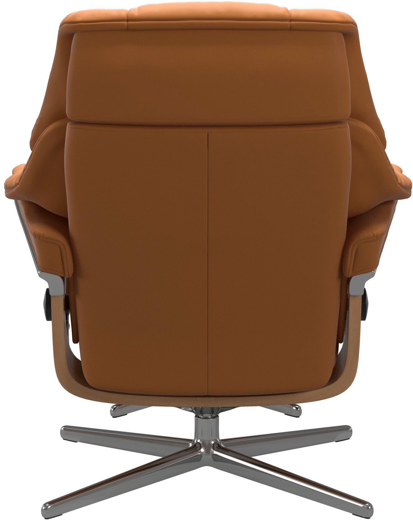 Stressless® Relaxsessel »Reno«, (Set, Relaxsessel mit Hocker), mit Hocker, mit Cross Base, Größe S, M & L, Holzakzent Eiche
