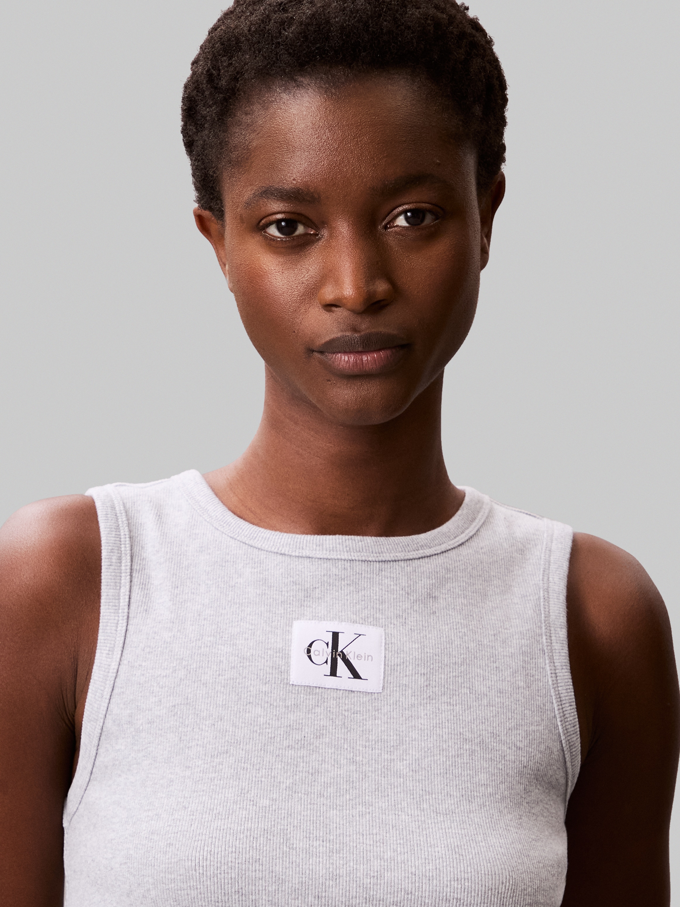Calvin Klein Jeans Tanktop »A - WVN LBL 2X2 CTTN«, Mit Rundhalsausschnitt