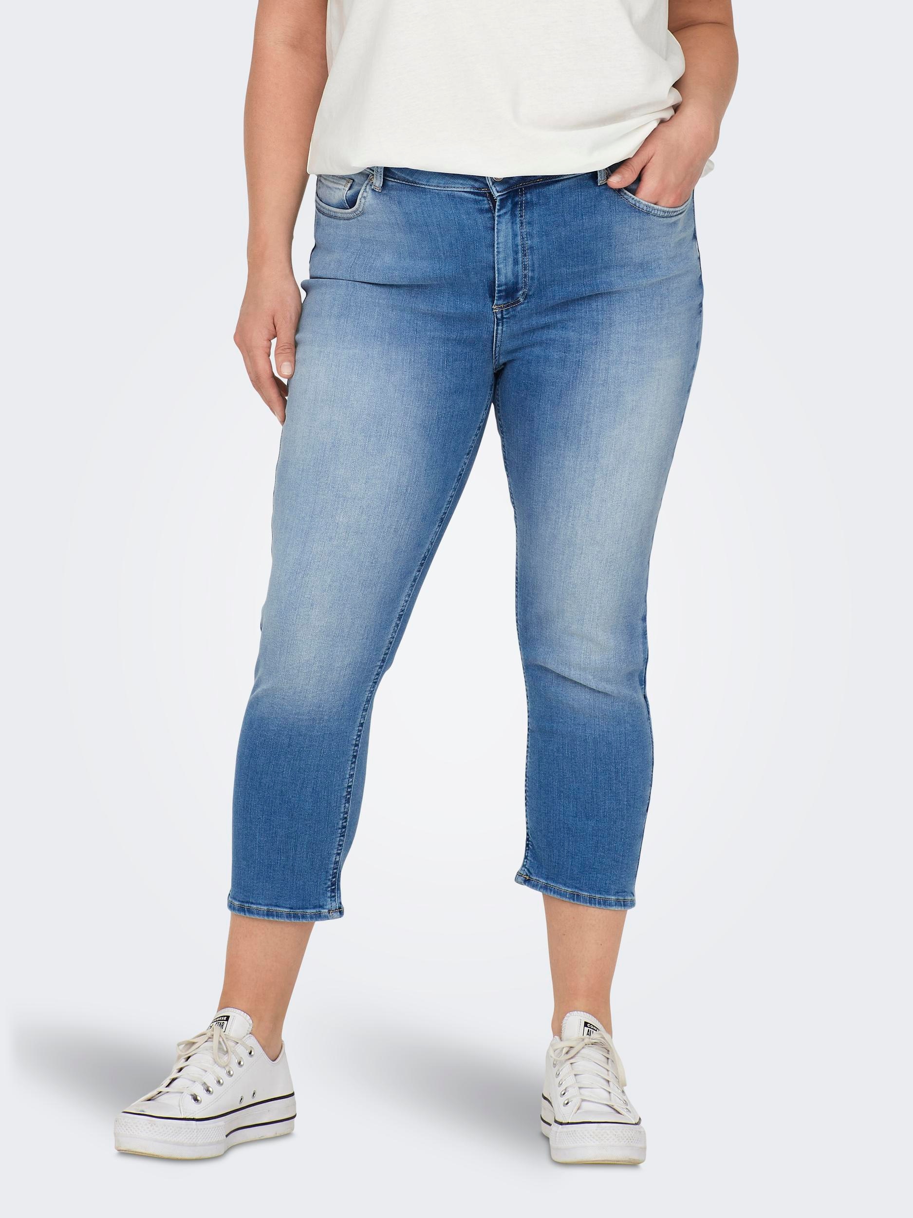 ONLY CARMAKOMA Caprijeans "CARWILLY REG CAPRI" Baumwollmischung, regular fit