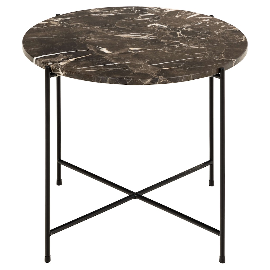 ACTONA GROUP Beistelltisch »Avila«, Ecktisch, rund, Tischplatte aus Marmorstein, T: 52 cm
