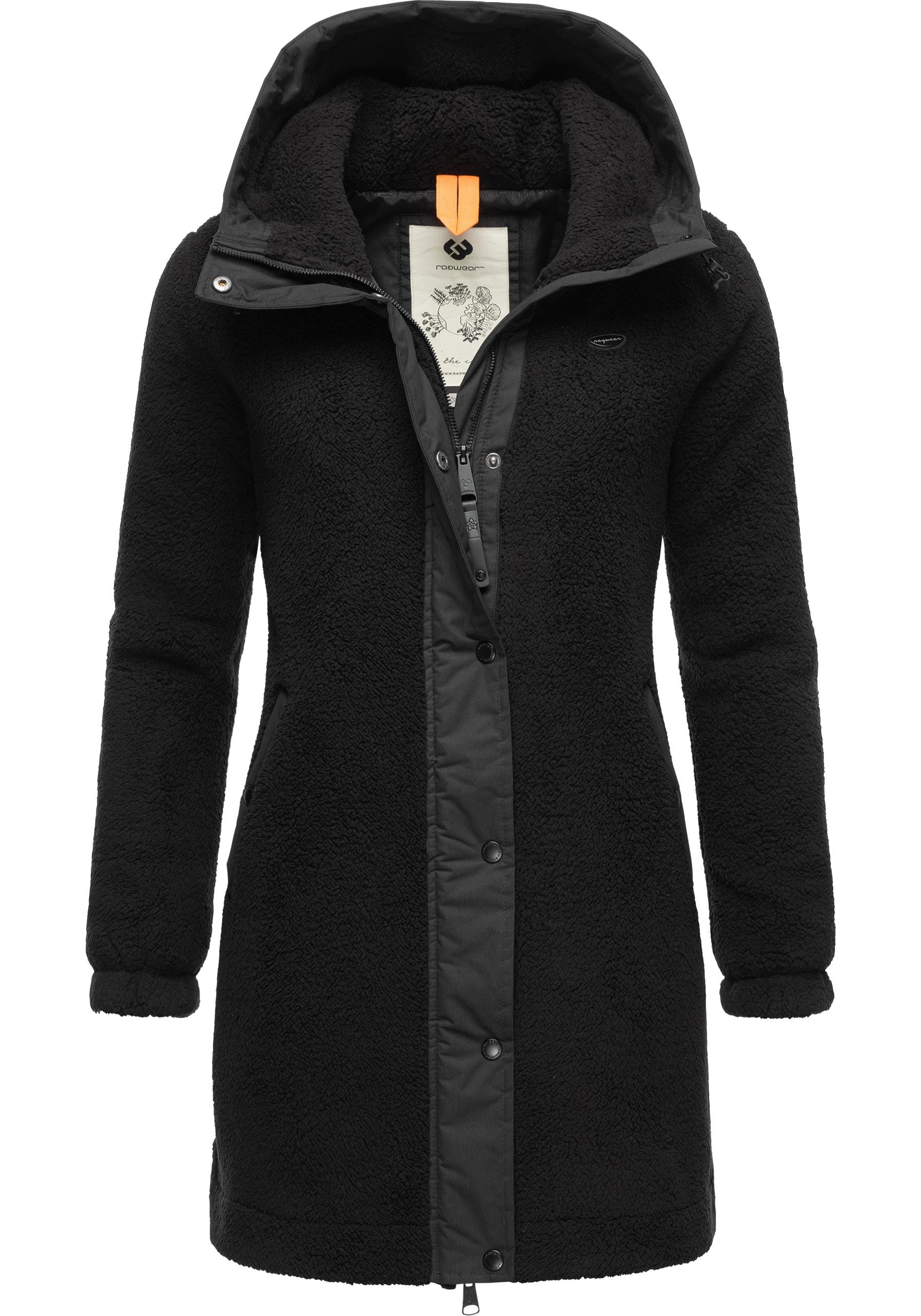 Ragwear Outdoorjacke »Cousy«, mit Kapuze, flauschige Übergangsjacke mit Teddyfell und Kapuze