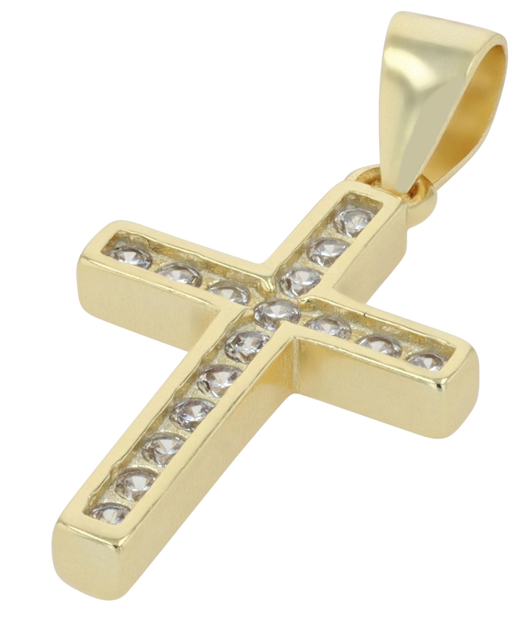 Adelia´s Kettenanhänger »Damen Anhänger – Kreuz Kreuzanhänger aus 925 Silber mit Zirkonia«  Ein kleines Geschenk mit großer Wirkung