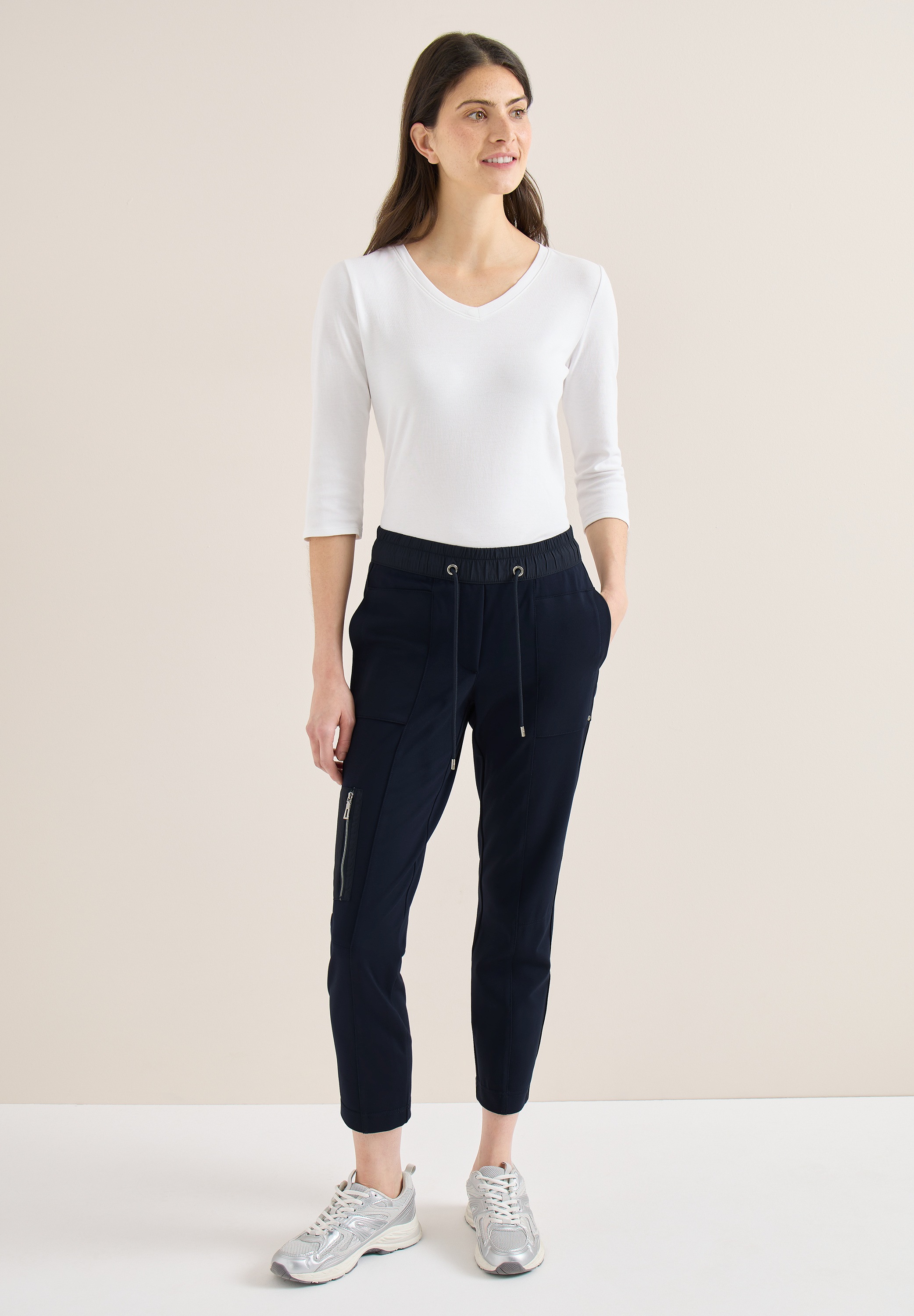 CECIL Tracey Women's Trousers Universal Blue XS 6