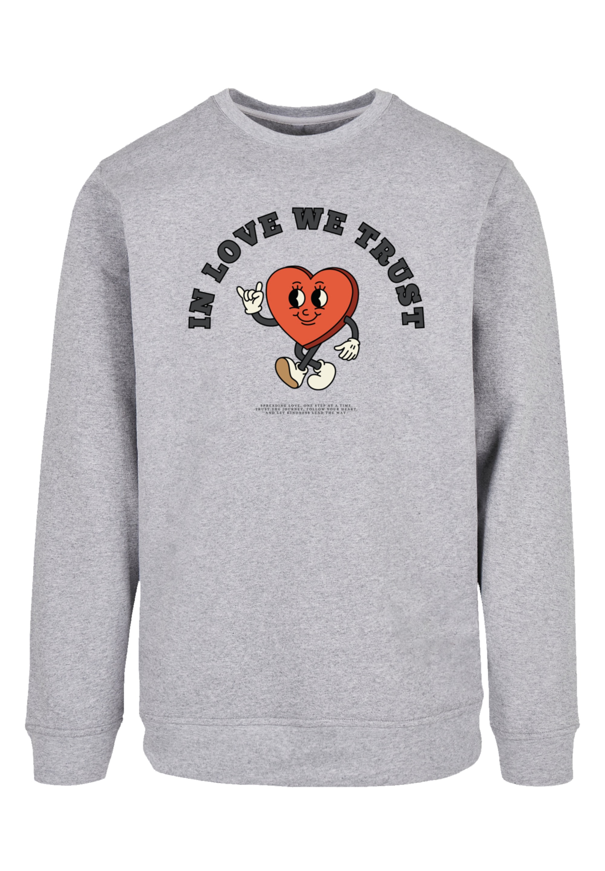 F4NT4STIC Sweatshirt »In Love We Trust Valentinstag Streetwear«, Premium Y2K Streetwear