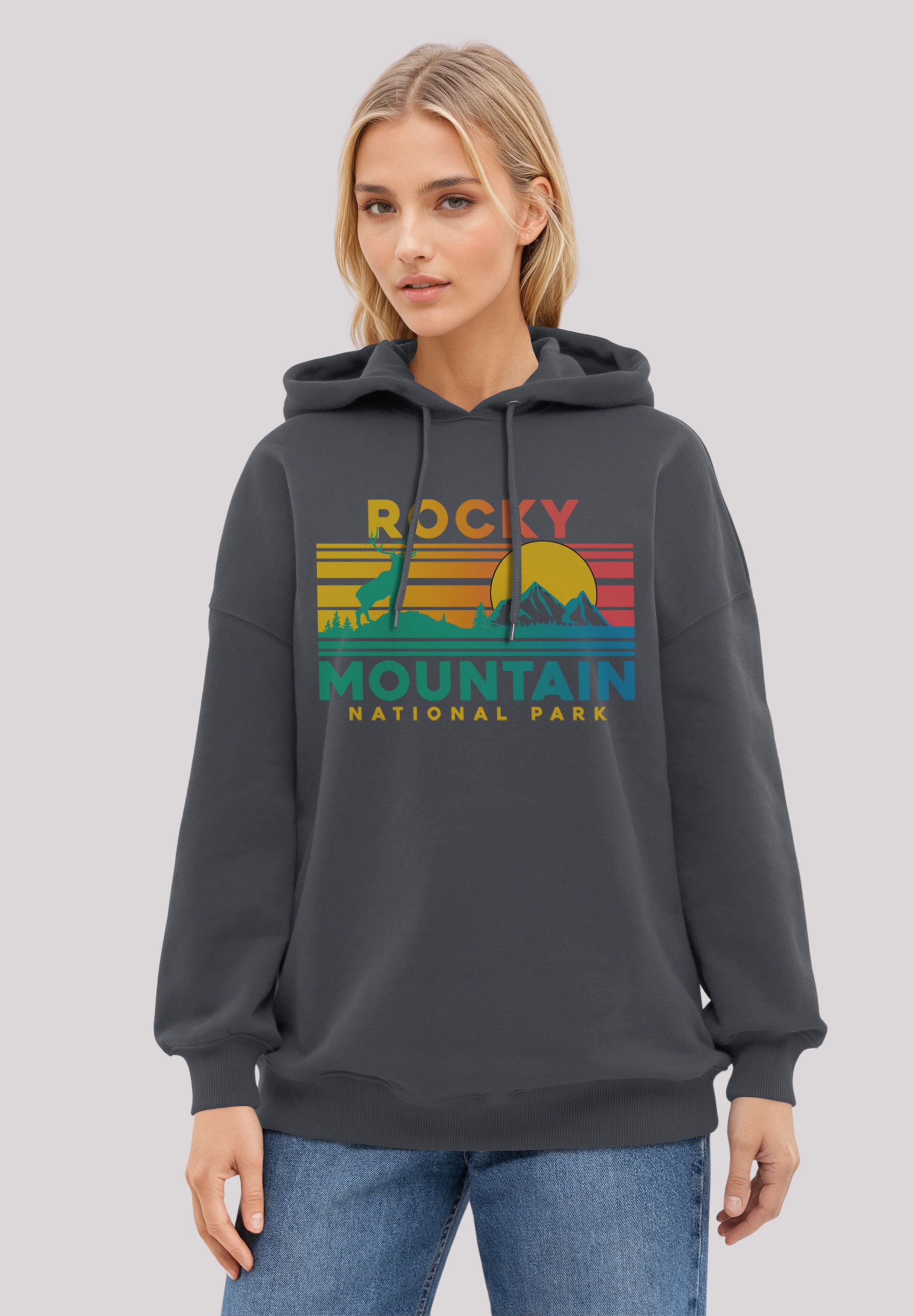 F4NT4STIC Kapuzenpullover "US National Parks Rocky Mountain Sunset" Premium günstig online kaufen