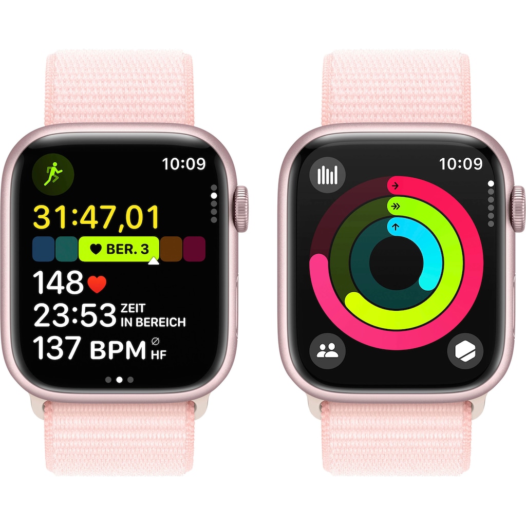 Apple Smartwatch »Watch Series 9 GPS + Cellular 45mm Aluminium One-Size«, (Watch OS 10)