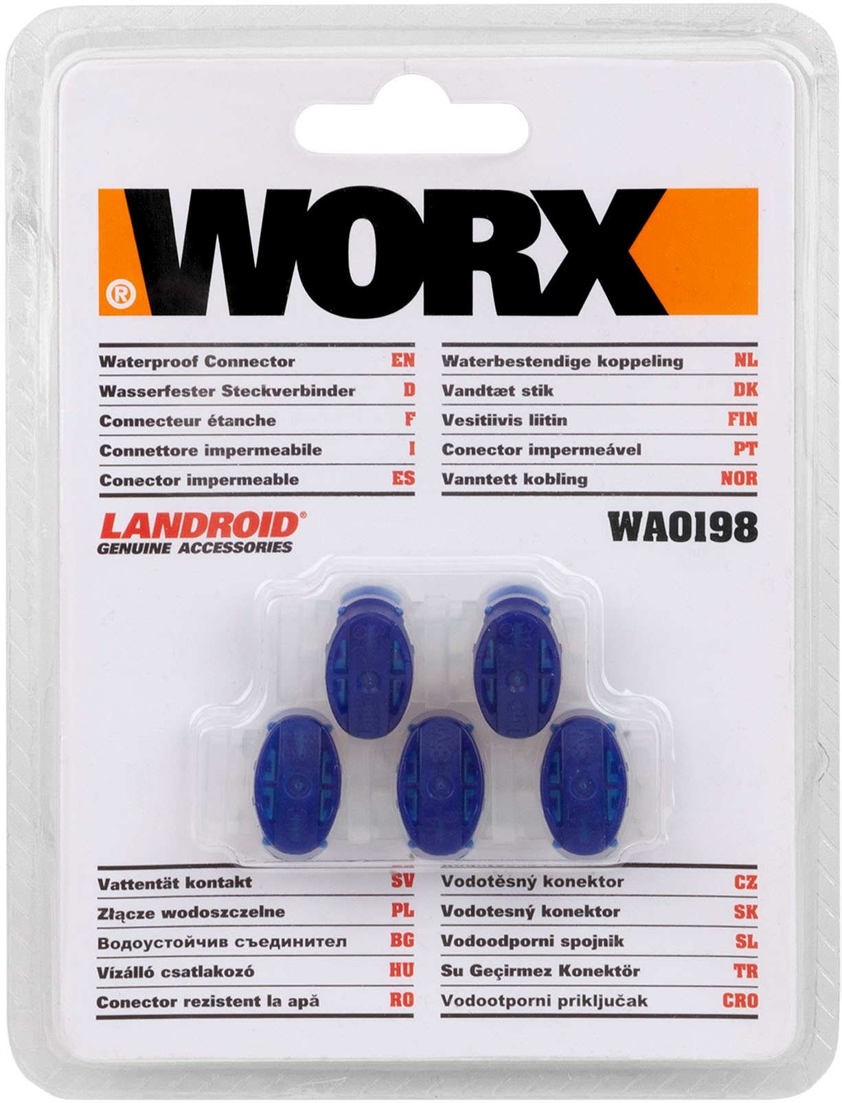 Worx Verbindungsklemme »WA0198 Kabelverbinder«, (Set), 5 Stk. zur Verlängerung des Begrenzungskabels für Landroid Mähroboter