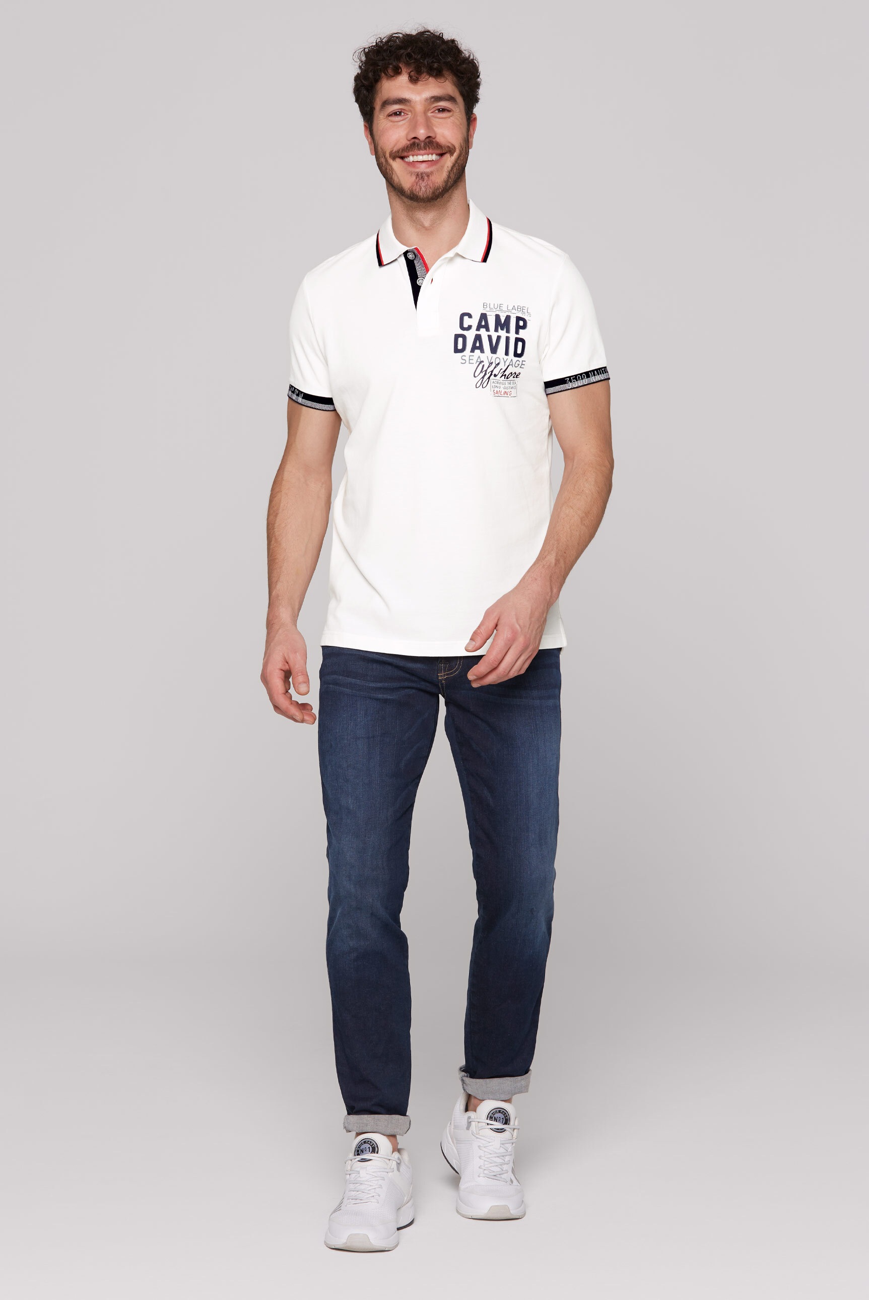 Thumbnail - CAMP DAVID Poloshirt, mit Seitenschlitze