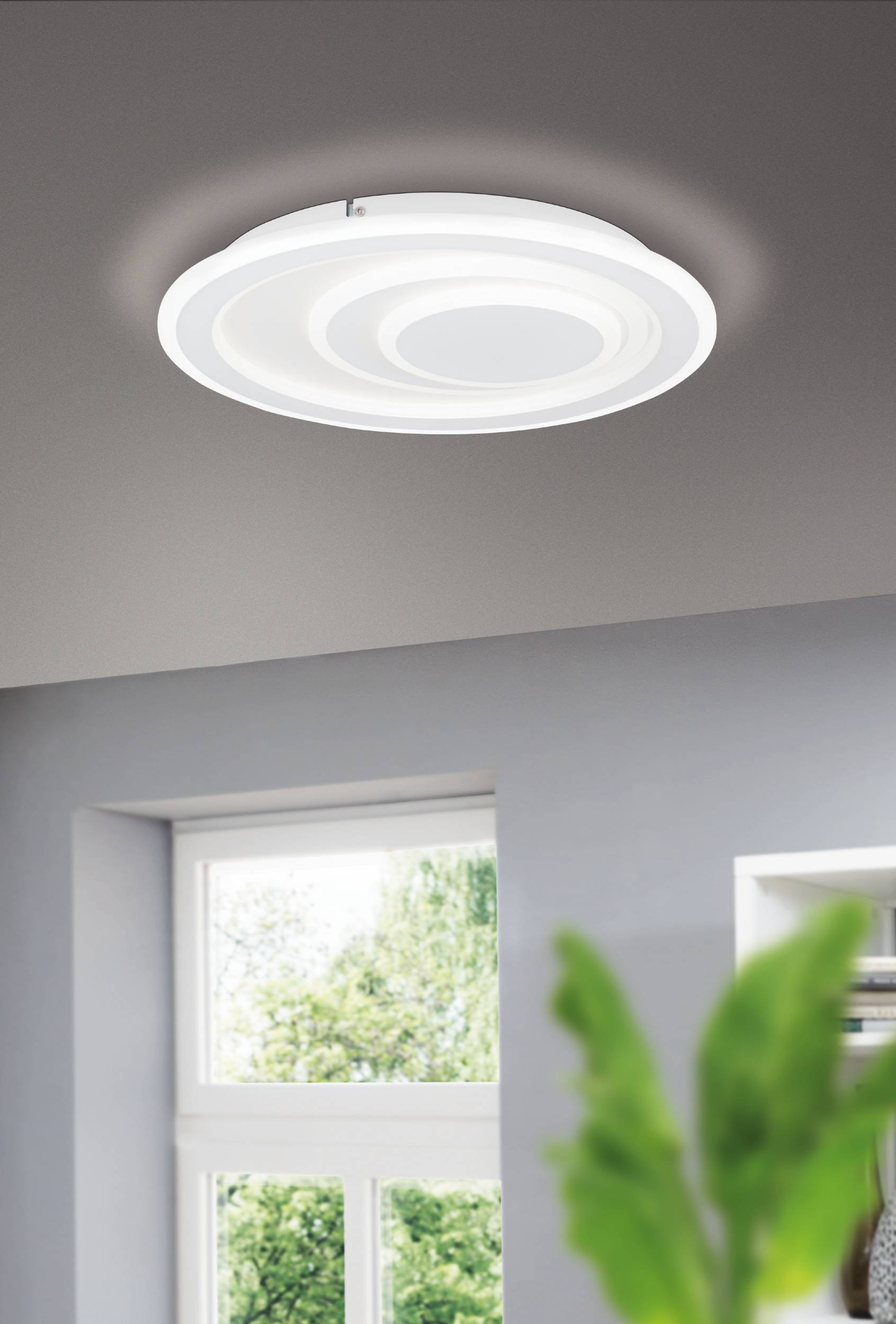 EGLO Deckenleuchte »Palagiano Deckenlampe, Deckenbeleuchtung, Kunststoff, Metall, Lampe« LED-Modul 1 Stk. Neutralweiß