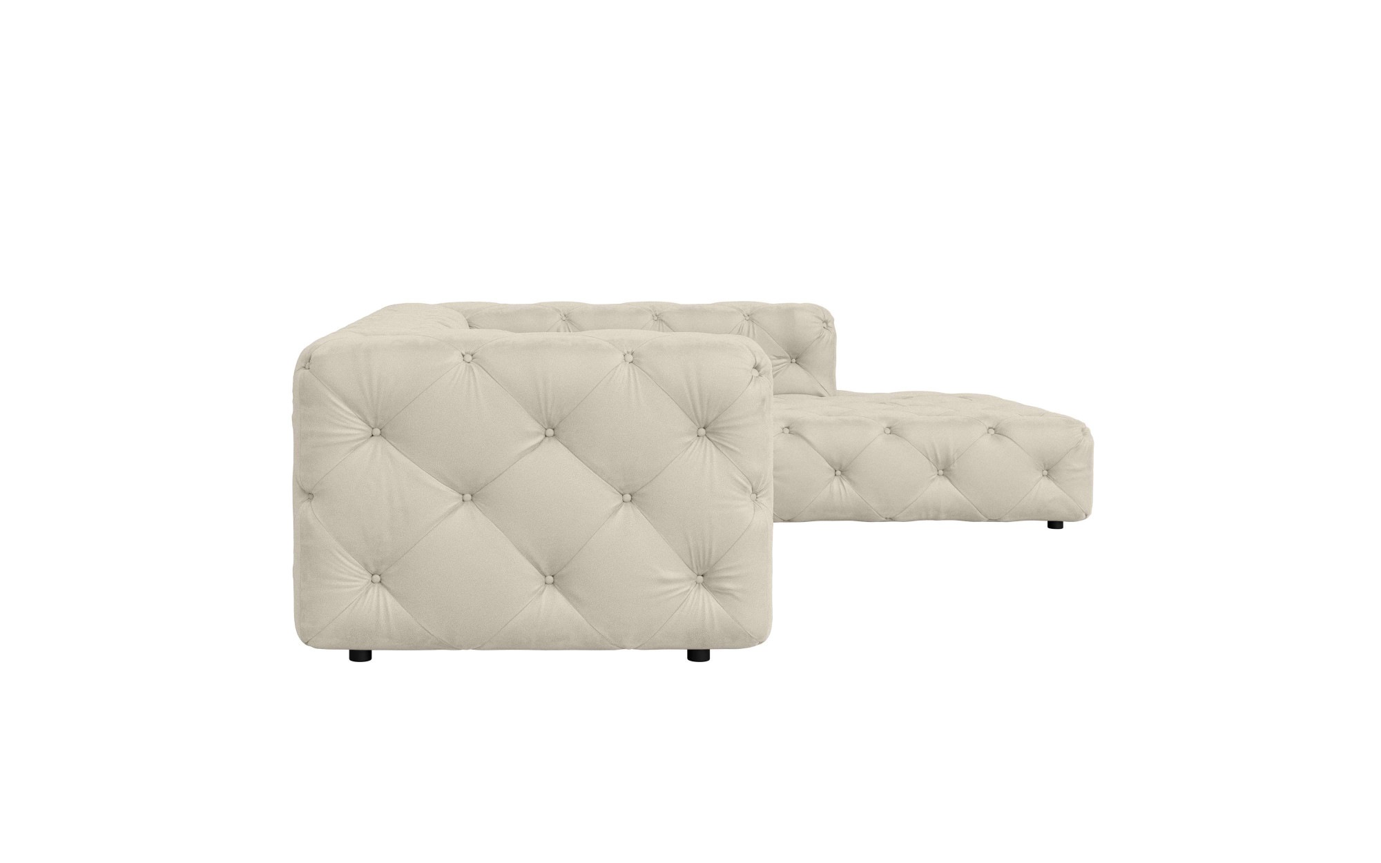 Places of Style Ecksofa »FOLLINA«, L-Form, mit klassischer Chesterfield-Knopfheftung