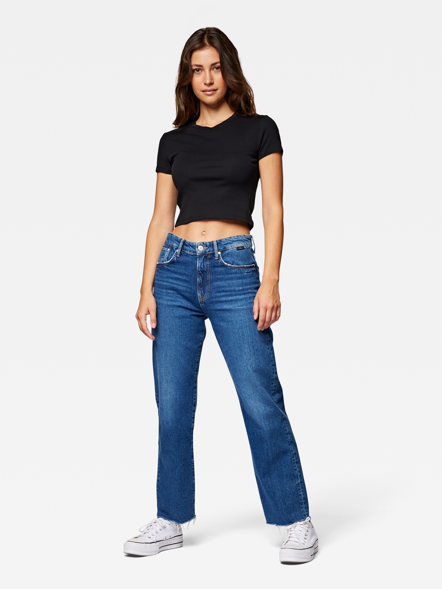 Mavi T-Shirt »CREW NECK BASIC TEE«, Basic Crop Top
