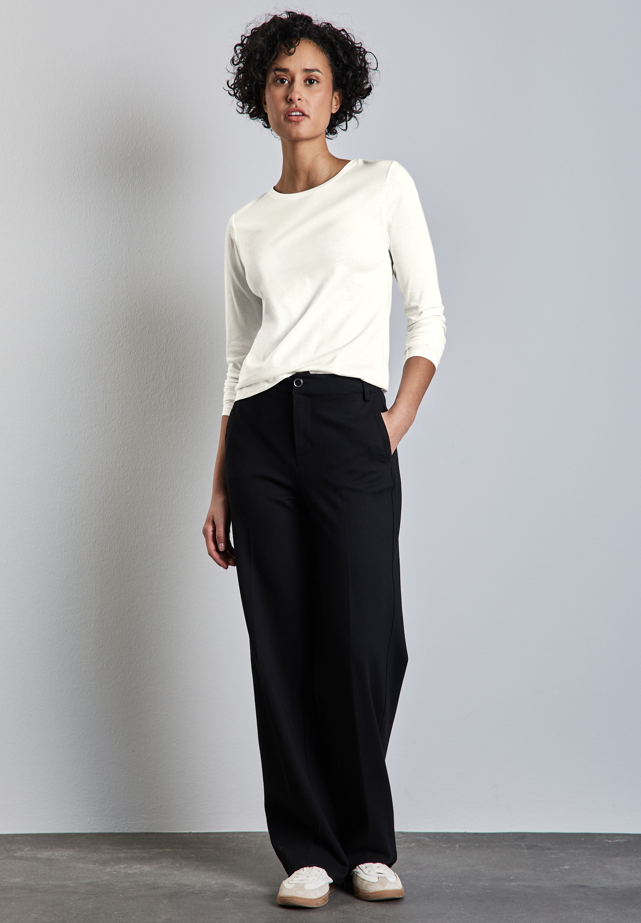 STREET ONE Langarmshirt, aus reiner Baumwolle