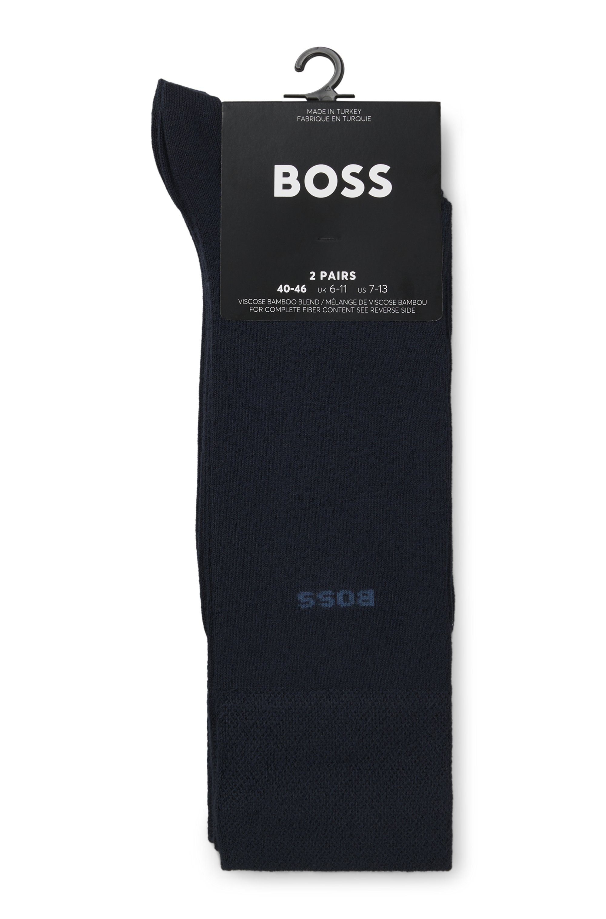 Thumbnail - BOSS Businesssocken "2P RS Bamboo 1027" Packung, 2 Paar tlg. mit Strickbündchen