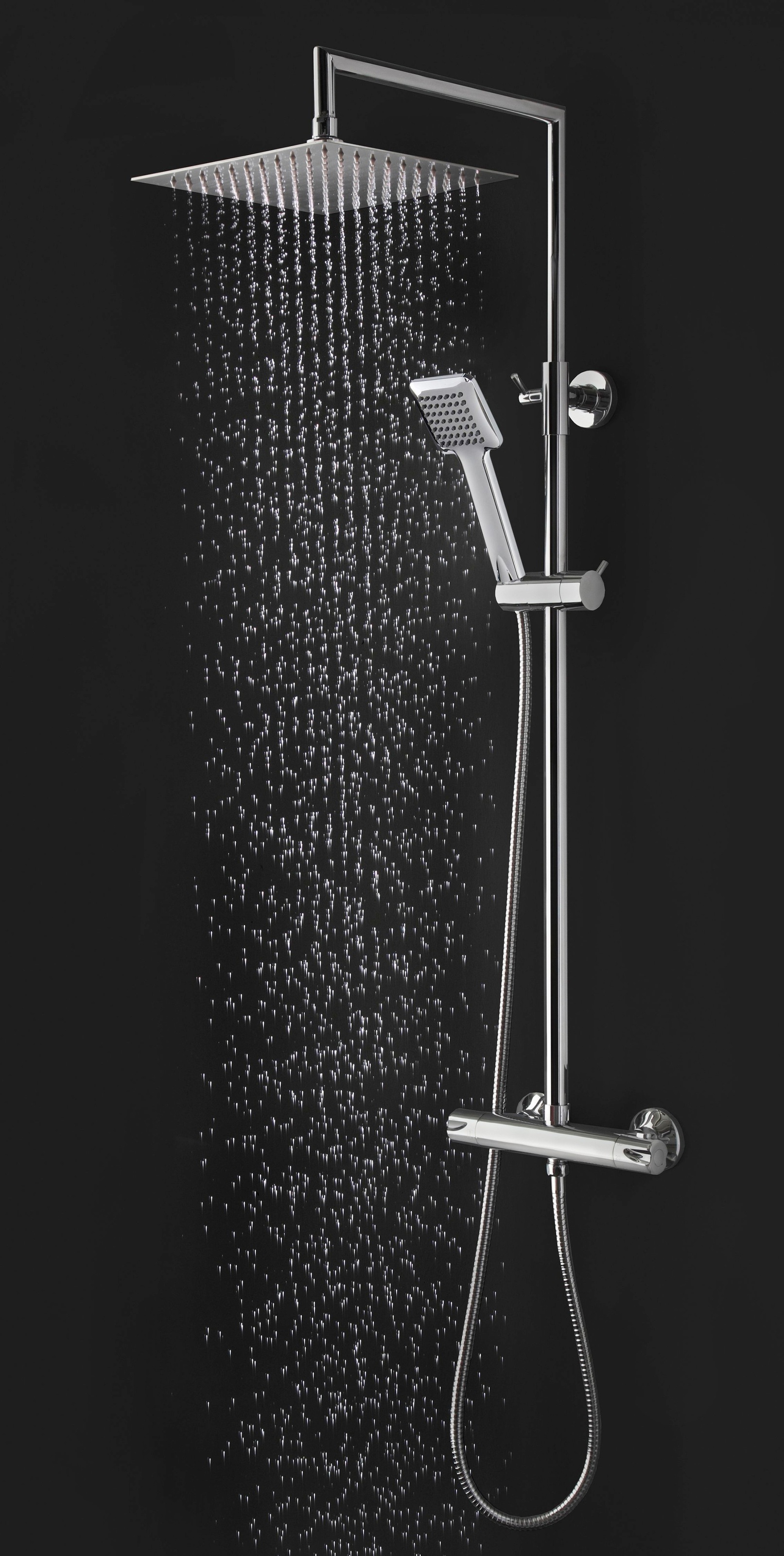 welltime Stangenbrause-Set "Raindrop", Überkopfbrauseset Duschsystem Duschs günstig online kaufen