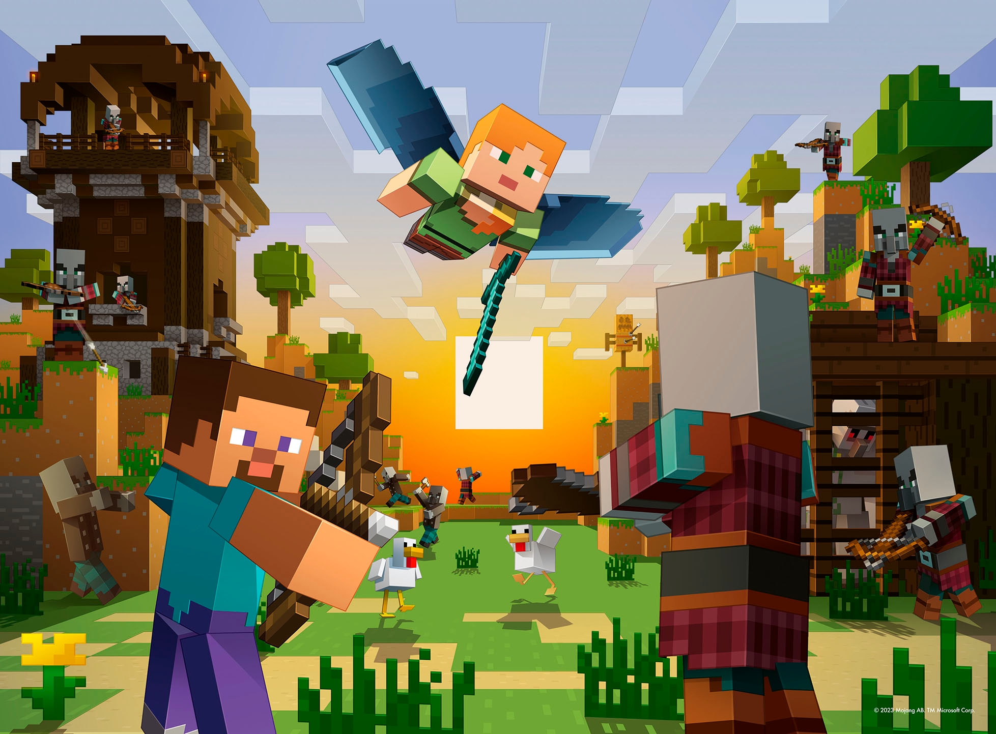 Ravensburger Puzzle »Minecraft, Baukunst und Abenteuer«, 150 XXLTeile; Made in Germany