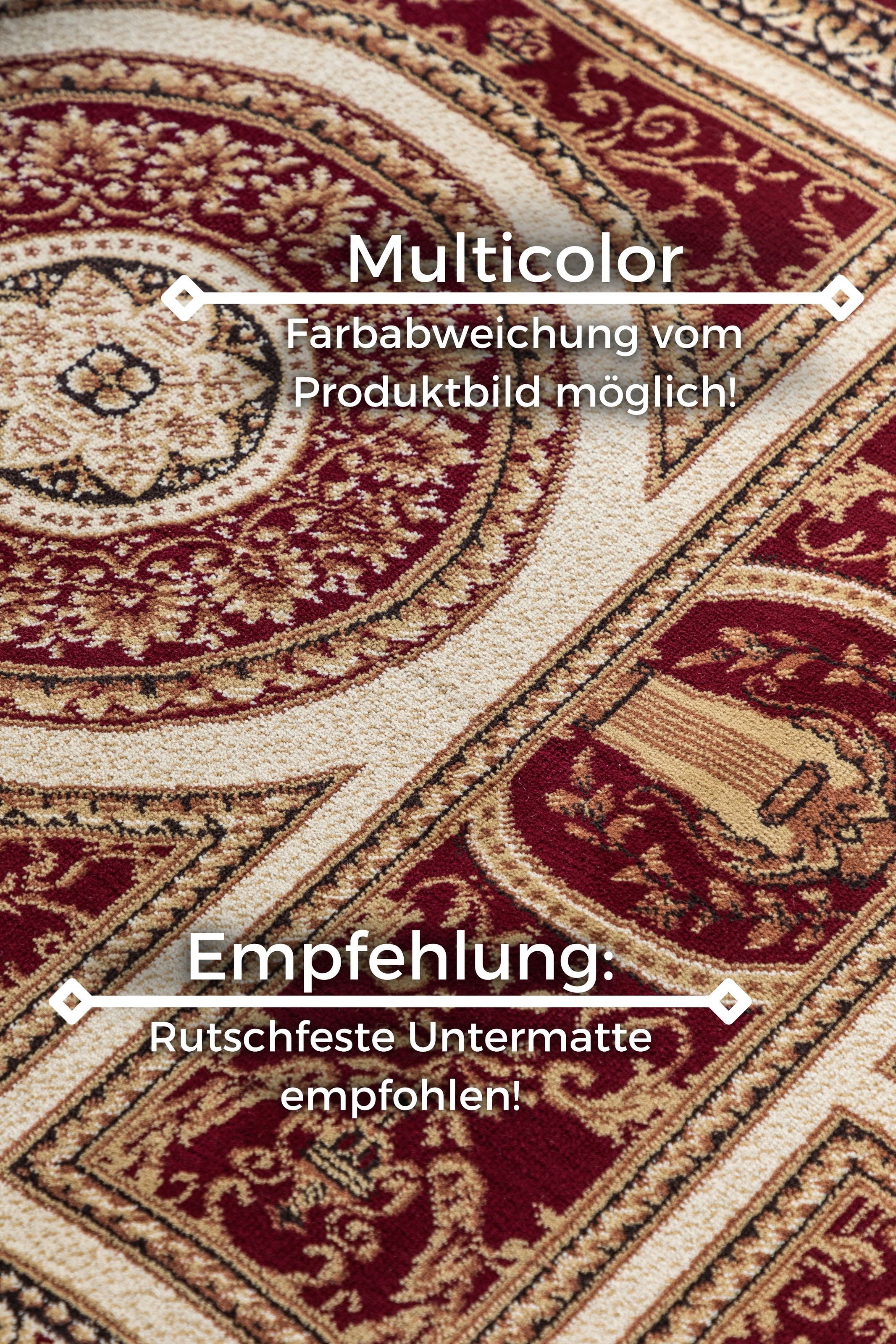 NORTHRUGS Teppich »Guzara«, rechteckig, 8 mm Höhe, Orient Optik, Läufer, strapazierfähig, pflegeleicht, robust