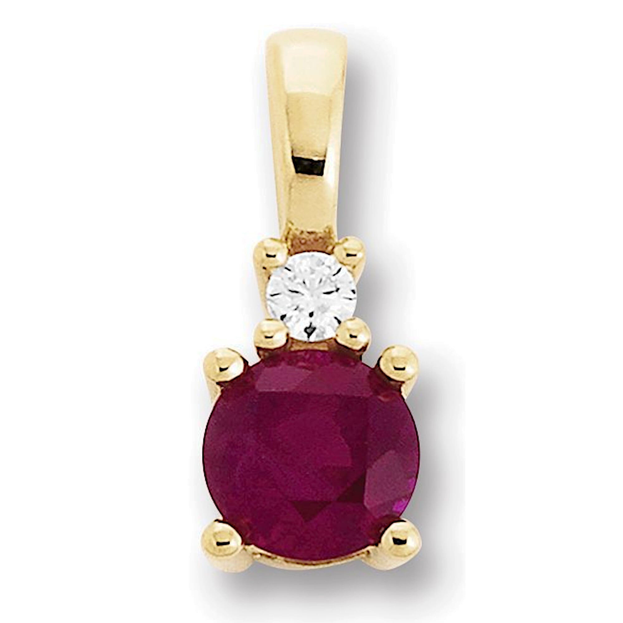 ONE ELEMENT Kettenanhänger Diamant Rubin Gelbgold«, Brillant kaufen für aus BAUR | 585 »0.02 Anhänger Damen Schmuck Gold ct