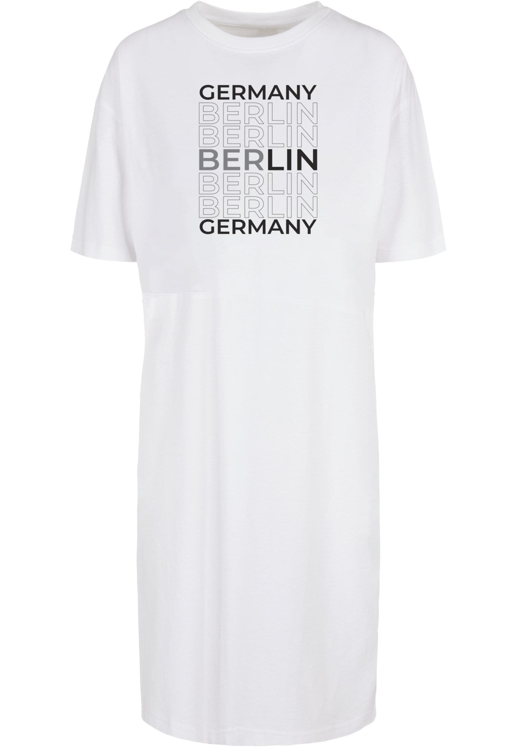 Shirtkleid »Merchcode Damen Ladies Berlin Organic Oversized Slit Tee Dress«, (1 tlg.)