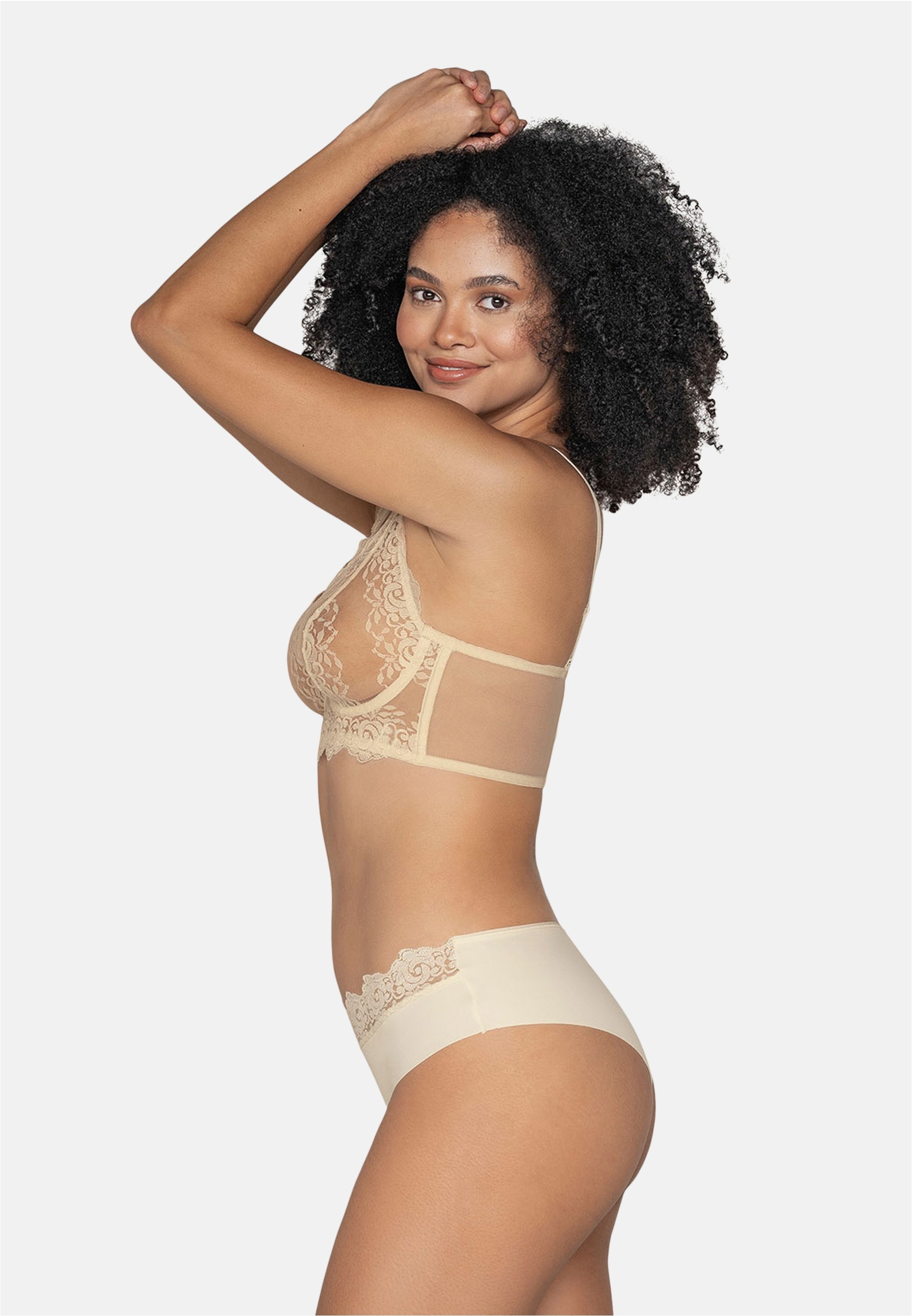LEONISA Bügel-BH, mit floraler Spitze