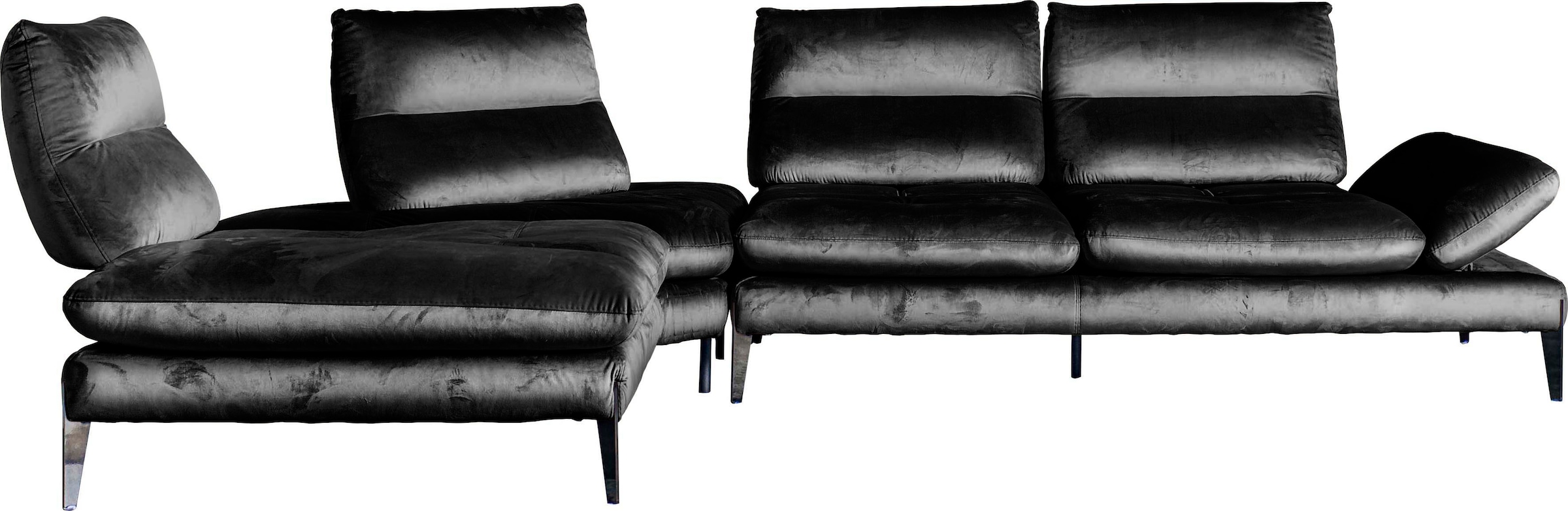 Nicoletti Home Ecksofa »Monnalisa«, Breite 237 cm, mit Sitztiefen- und Armverstellung