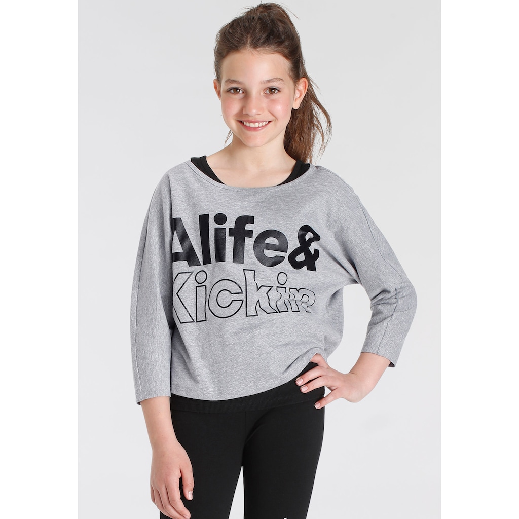 Alife & Kickin 3/4-Arm-Shirt »mit Logo Druck«, (2 tlg.), + Top - NEUE MARKE! Alife & Kickin für Kids.