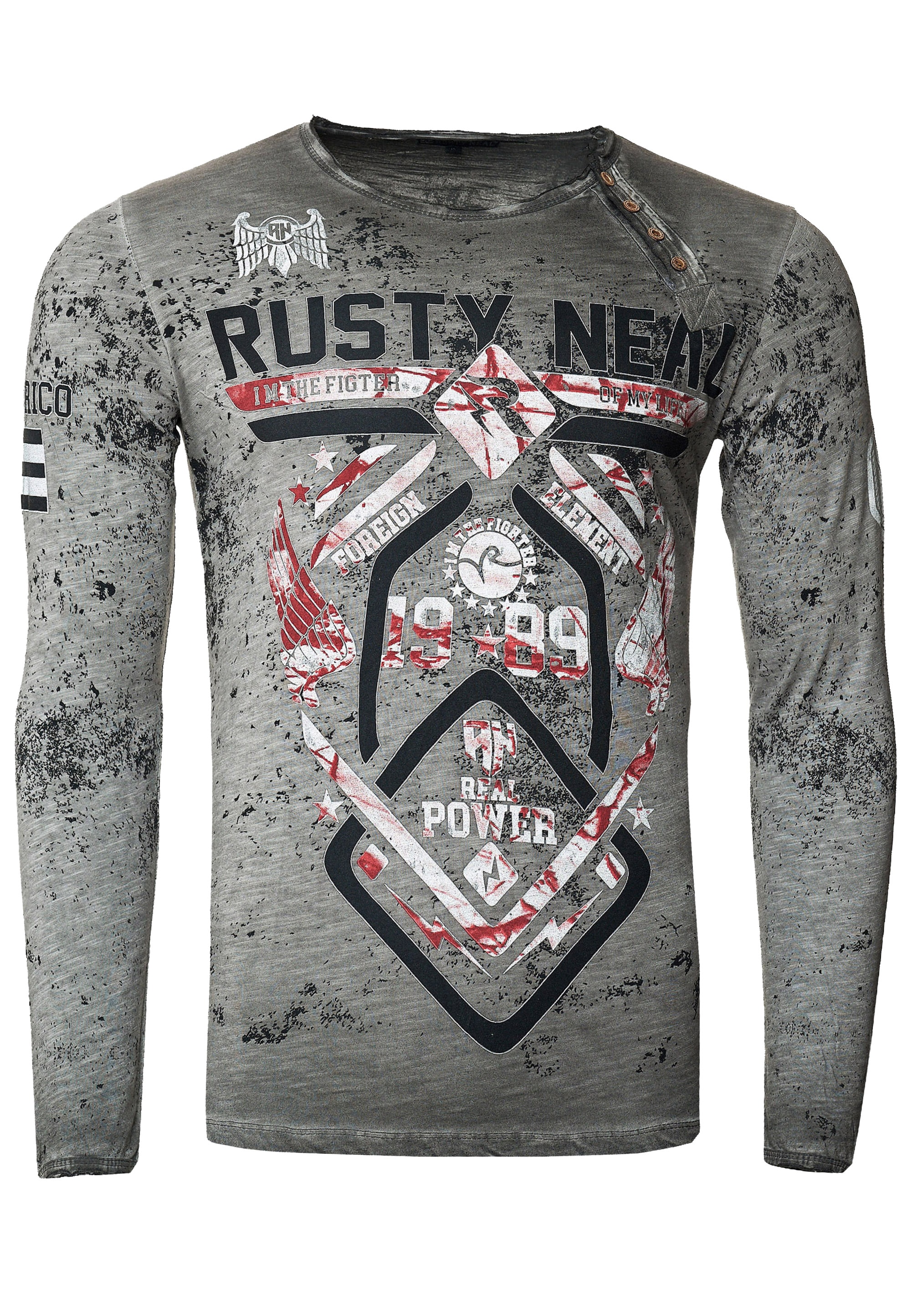 Rusty Neal Langarmshirt, mit hochwertigem Print