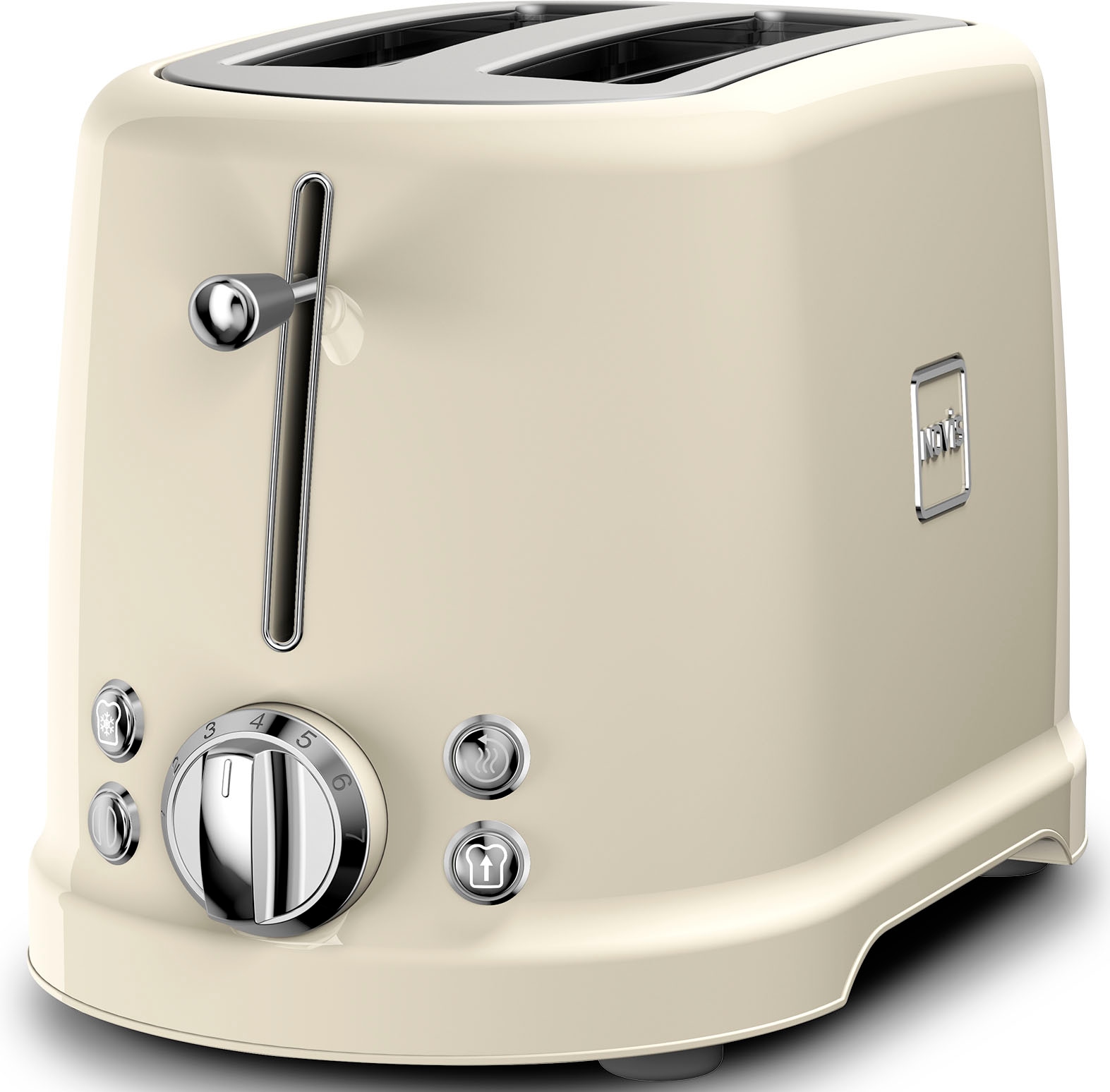 NOVIS Toaster »T2 cream VDE SET«, 2 kurze Schlitze, 900 W, mit Brötchenwärmer