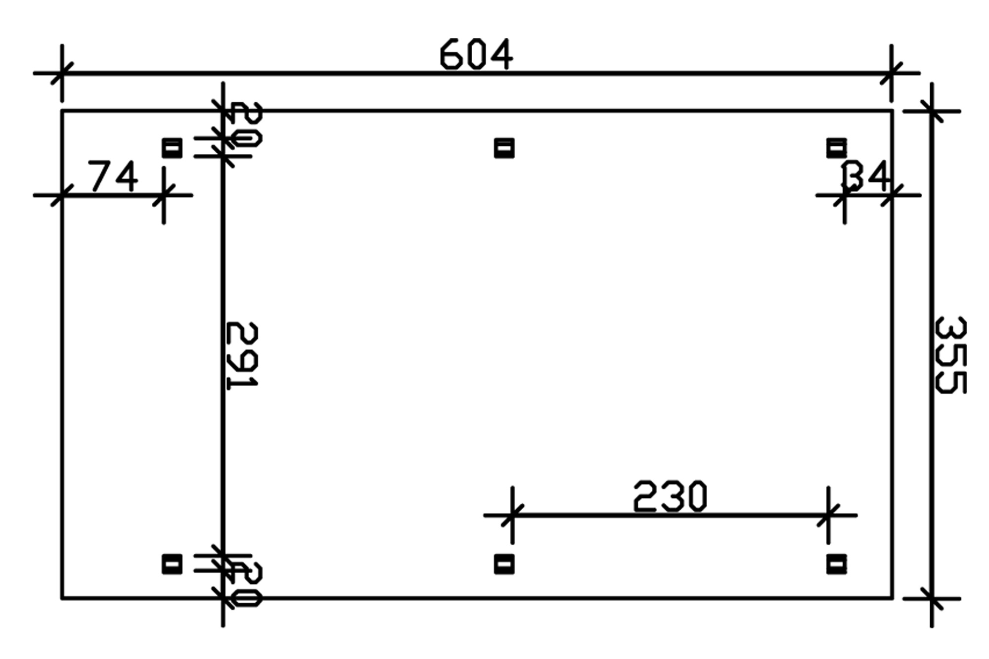 Skanholz Einzelcarport »Spessart«, 291 cm, Anthrazit