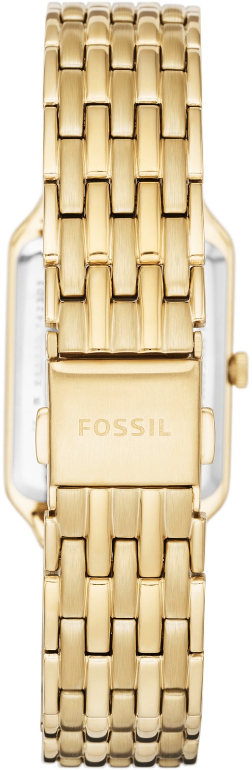 Fossil Quarzuhr »RAQUEL«, Armbanduhr, Damenuhr, Edelstahlarmband, analog, Tag