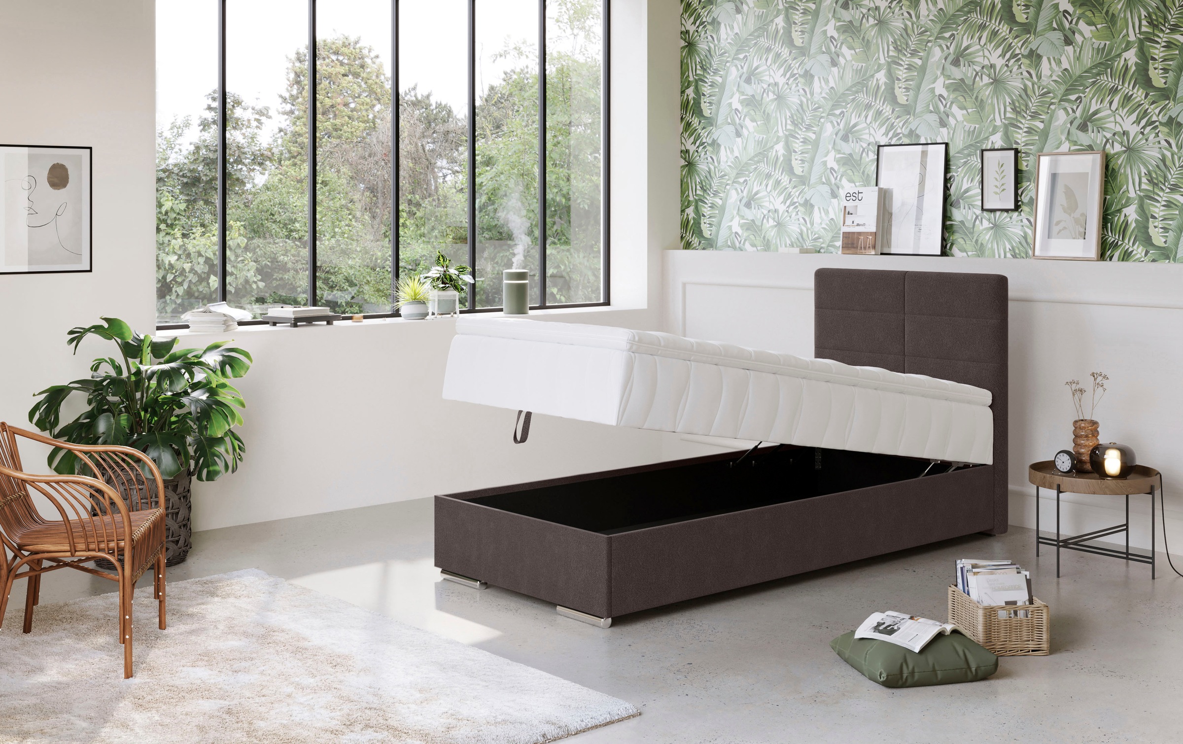 COTTA Boxbett »Tom«, mit Bettkasten, Topper und Zierkissen