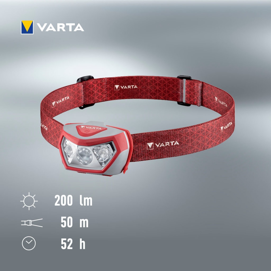 VARTA Kopflampe »VARTA Outdoor Sports H20 Pro inkl. 3xAAA Batterien«