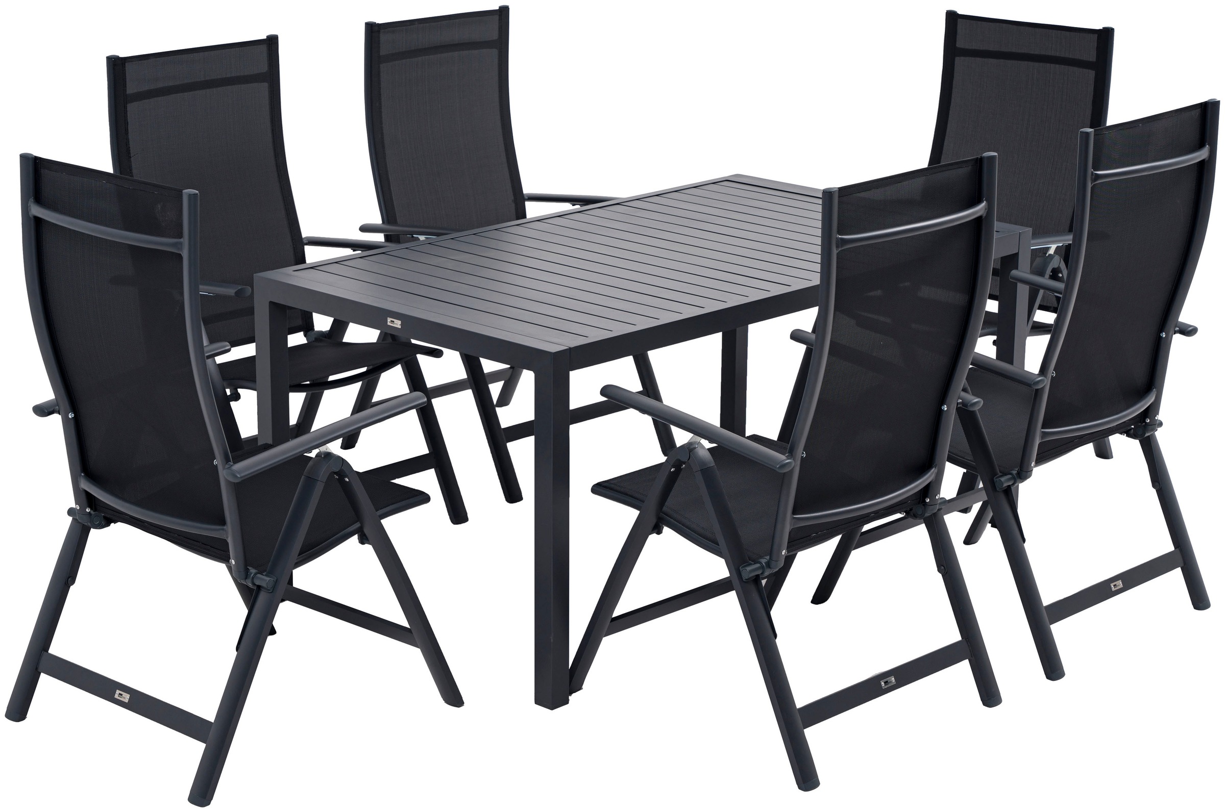 KONIFERA Garten-Essgruppe "Messina" Set, 6x Sessel, 1x Tisch 160x90x74 cm, günstig online kaufen