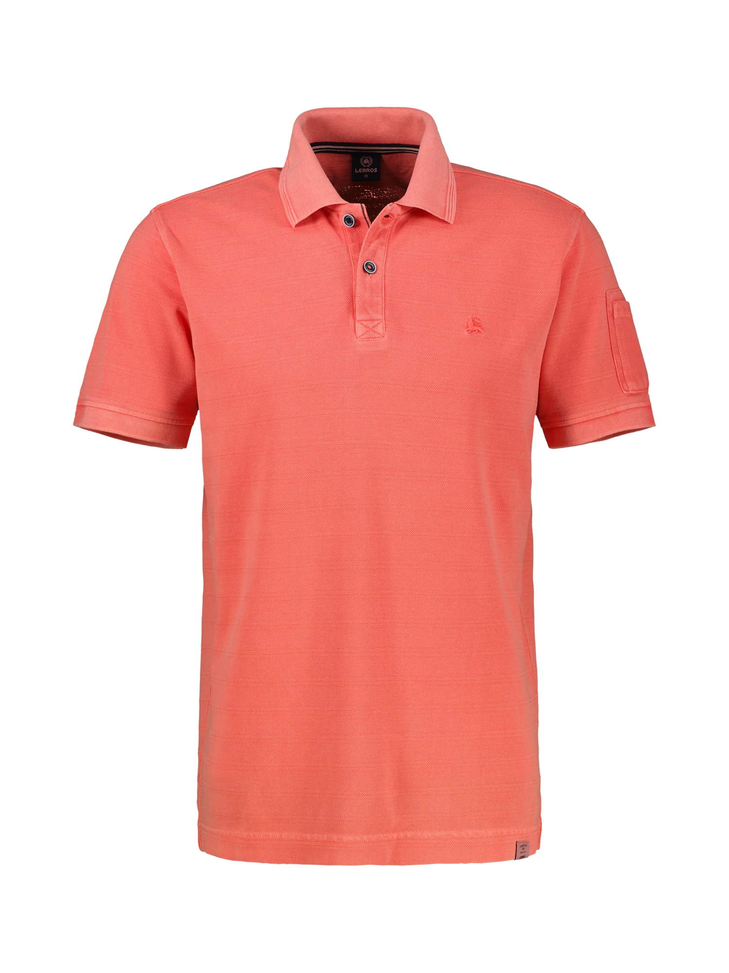 LERROS Poloshirt »Poloshirt, unifarben aus gestreiftem Piqué-Gewebe«