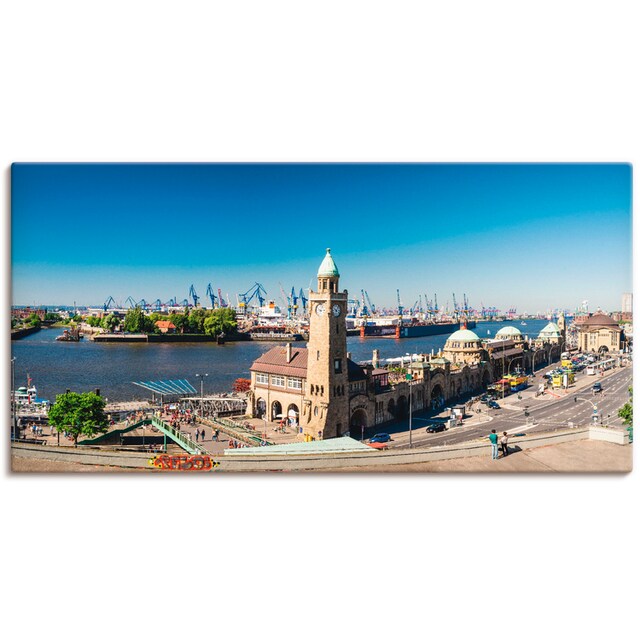 Artland Wandbild »Hamburg St. Pauli Landungsbrücken«, Deutschland, (1 St.),  als Alubild, Leinwandbild, Wandaufkleber oder Poster in versch. Größen  bestellen | BAUR