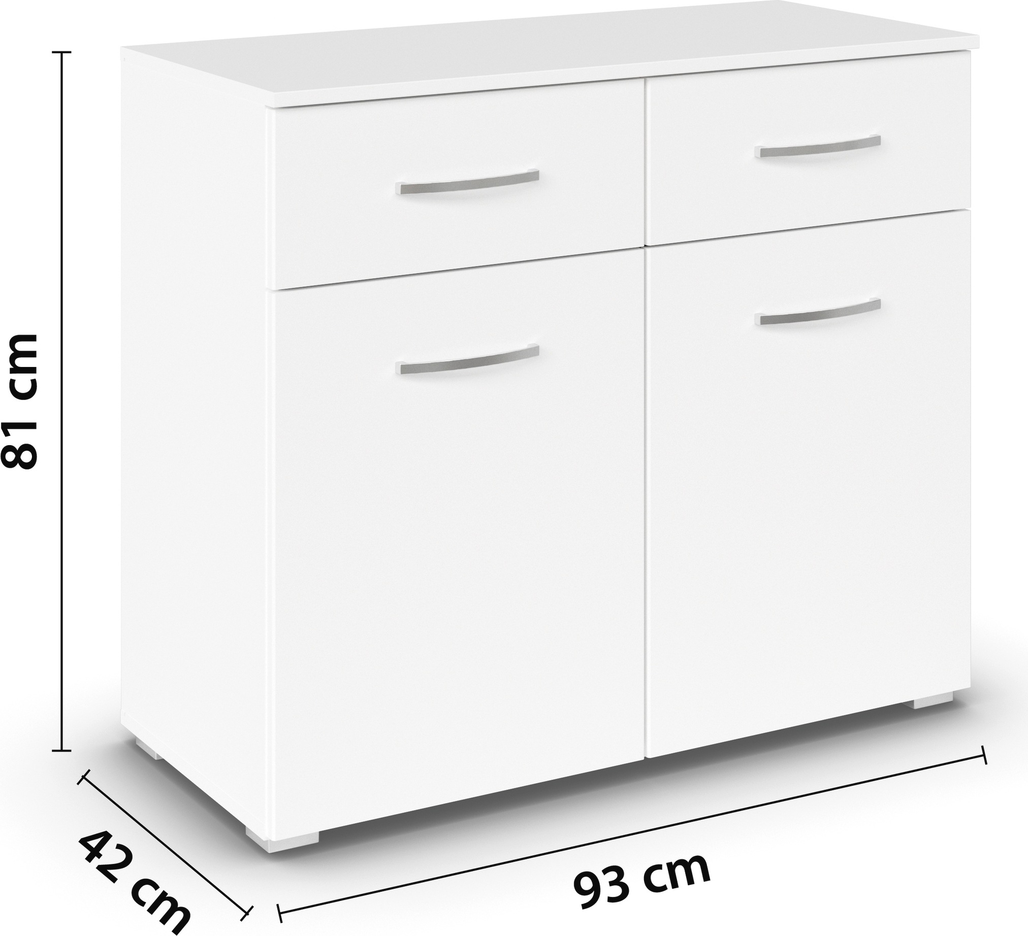 rauch Kombikommode »Pure by Aditio«, im minimalistischem Design, 2 Schubladen mit Softclose-Funktion