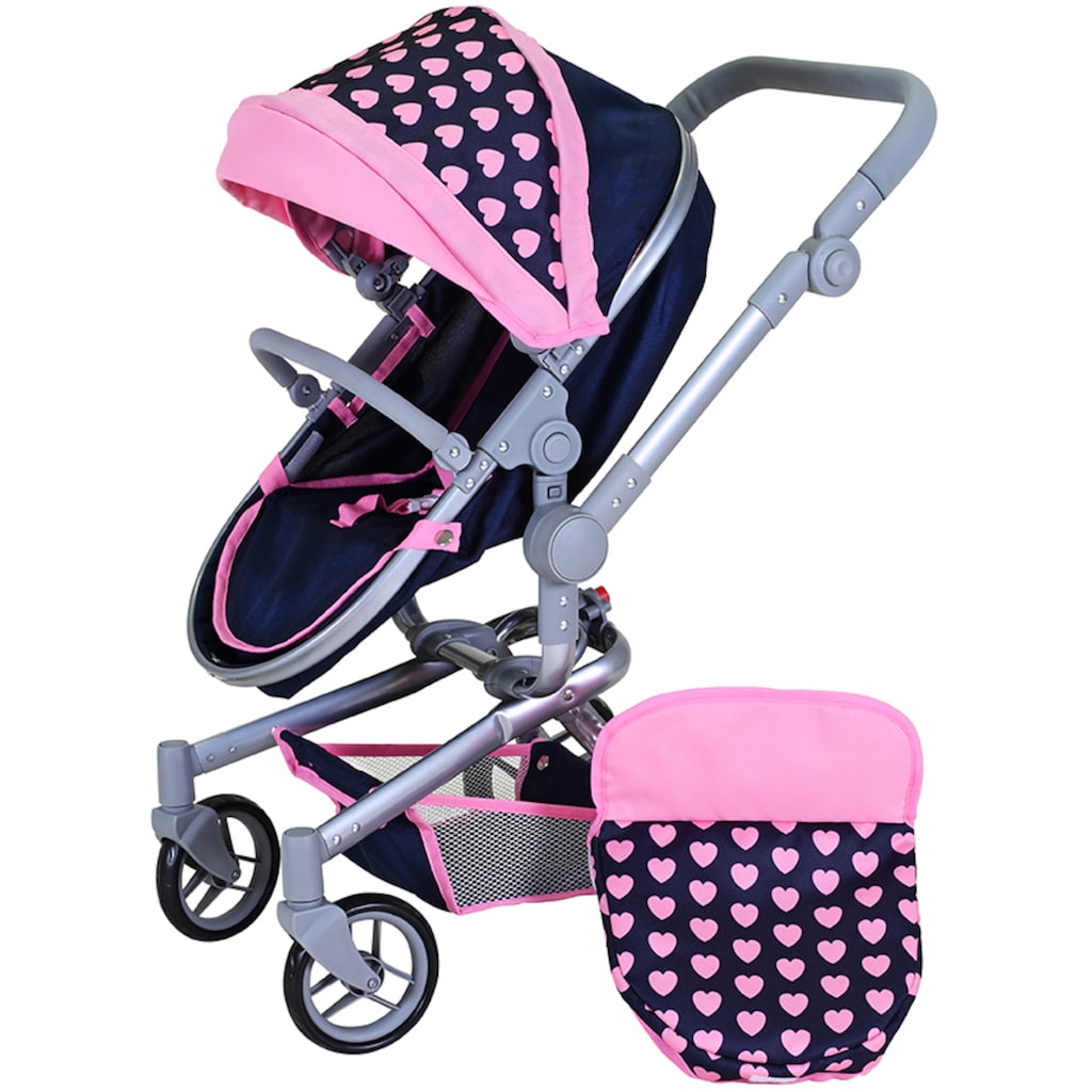 Knorrtoys® Kombi-Puppenwagen »Boonk - Pink Hearts«