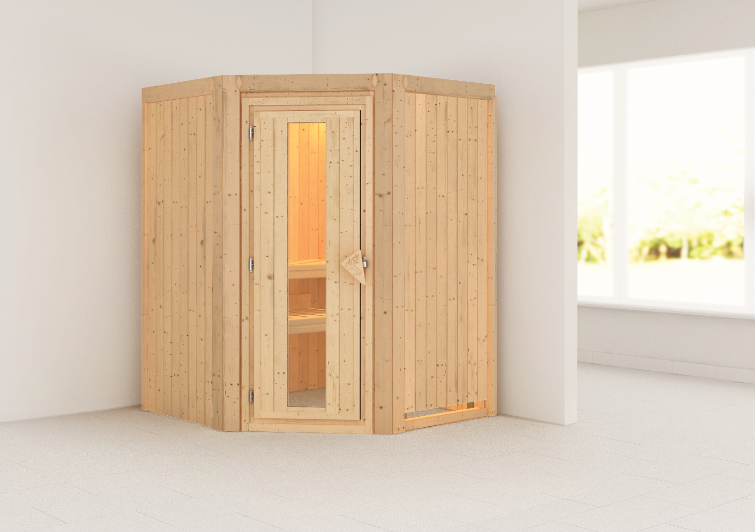 Karibu Sauna »Larin«, ohne Ofen