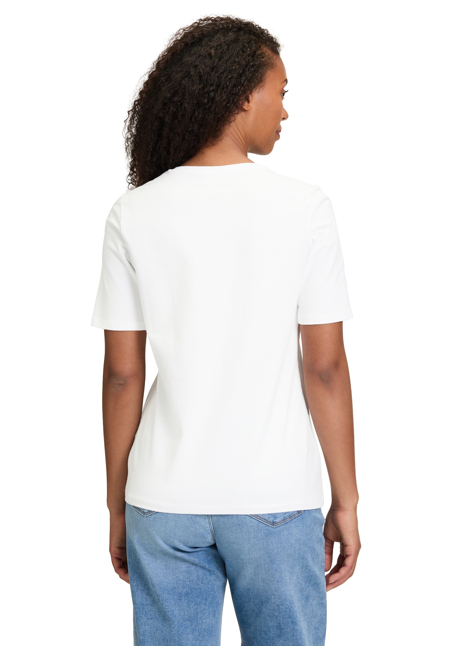 Betty Barclay Kurzarmshirt »Betty Barclay Basic Shirt mit Aufdruck«, (1 tlg.), Glitzersteine