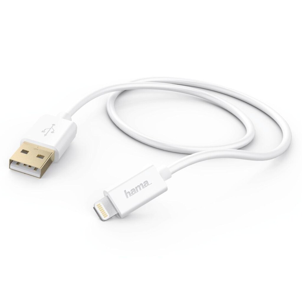 Hama USB-Kabel »Lightning USB Kabel, Daten-/Ladekabel für iPhone/iPad 1,5 m«, Lightning-USB Typ A, 150 cm