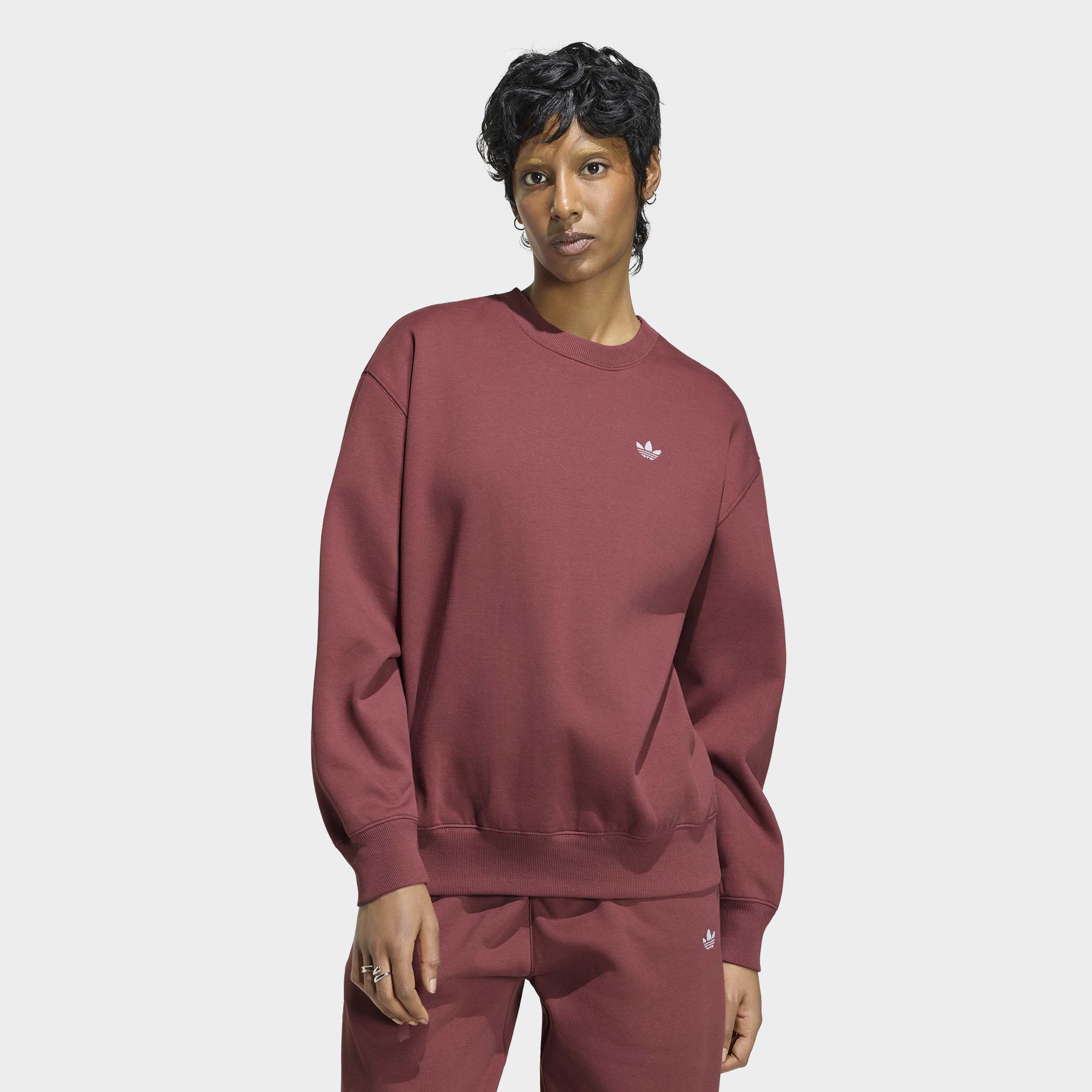 adidas Originals Sweatshirt "ESS FL CRW OS", mit Rundhalsausschnitt, ohne Verschluss, in normaler Schnittform