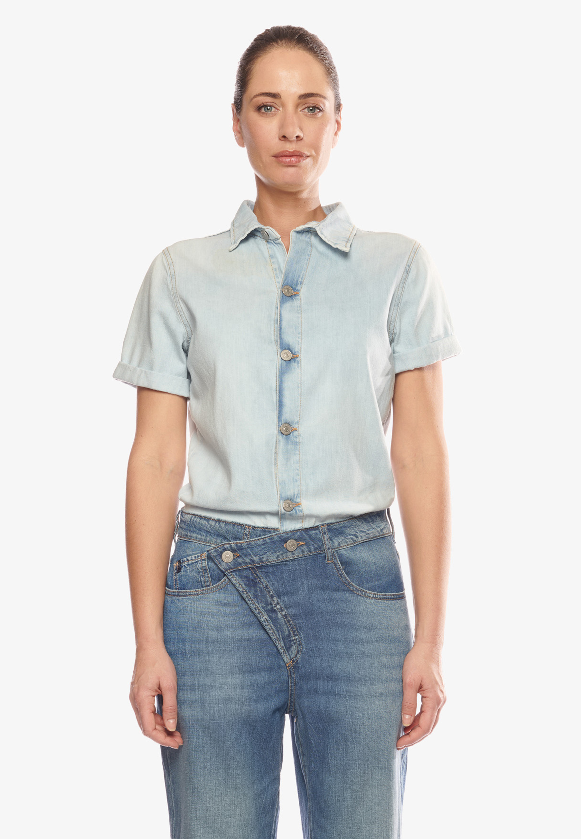 Jumpsuit, mit Knopfleiste in Washed-Optik