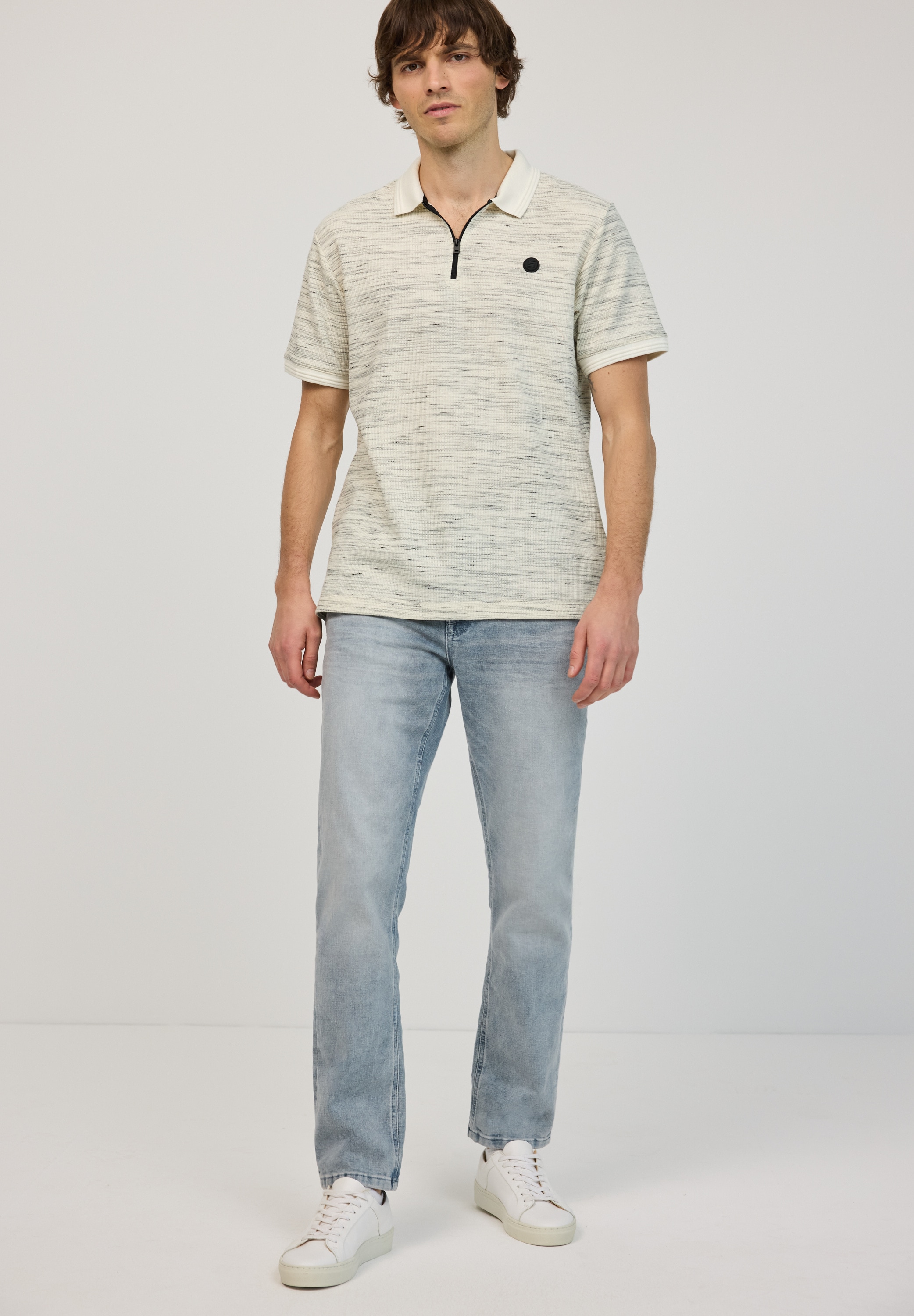 STREET ONE MEN Poloshirt im soften Baumwoll-Mix
