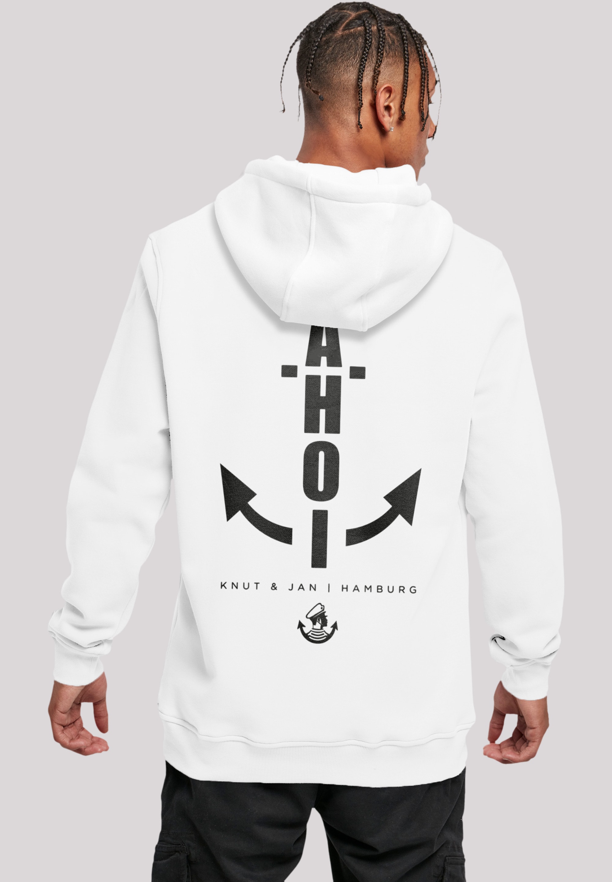 F4NT4STIC Kapuzenpullover »Ahoi Anker Knut & Jan Hamburg«, Print