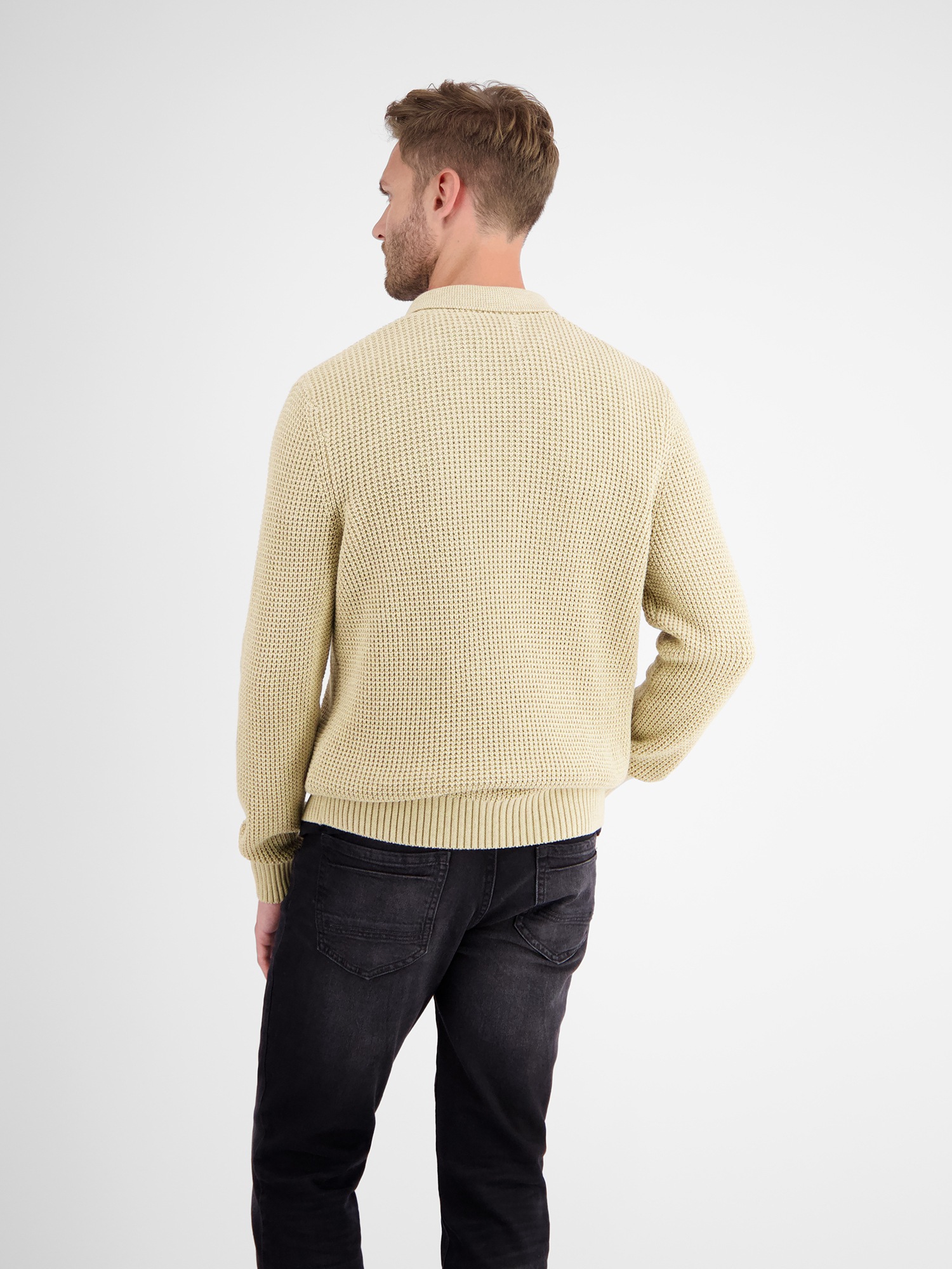 LERROS Strickpullover "LERROS Langarm Strickpolo" günstig online kaufen