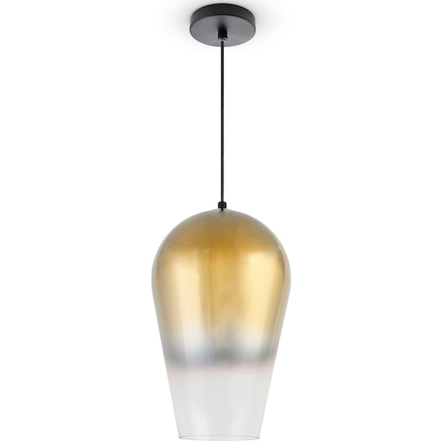 Pendelleuchte Esstisch Lampenschirm E27 BAUR Home Hängeleuchte »DALIA«, Paco Glas Modern | Wohnzimmer