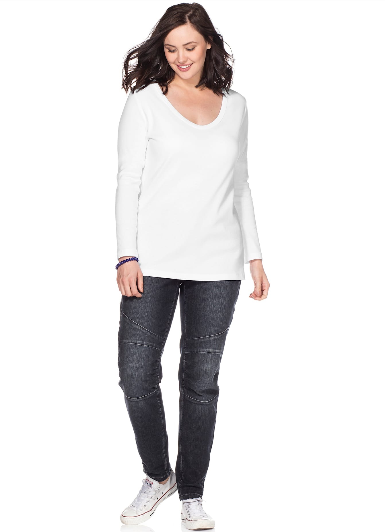 Sheego Langarmshirt "Langarmshirt", (1 tlg.) günstig online kaufen