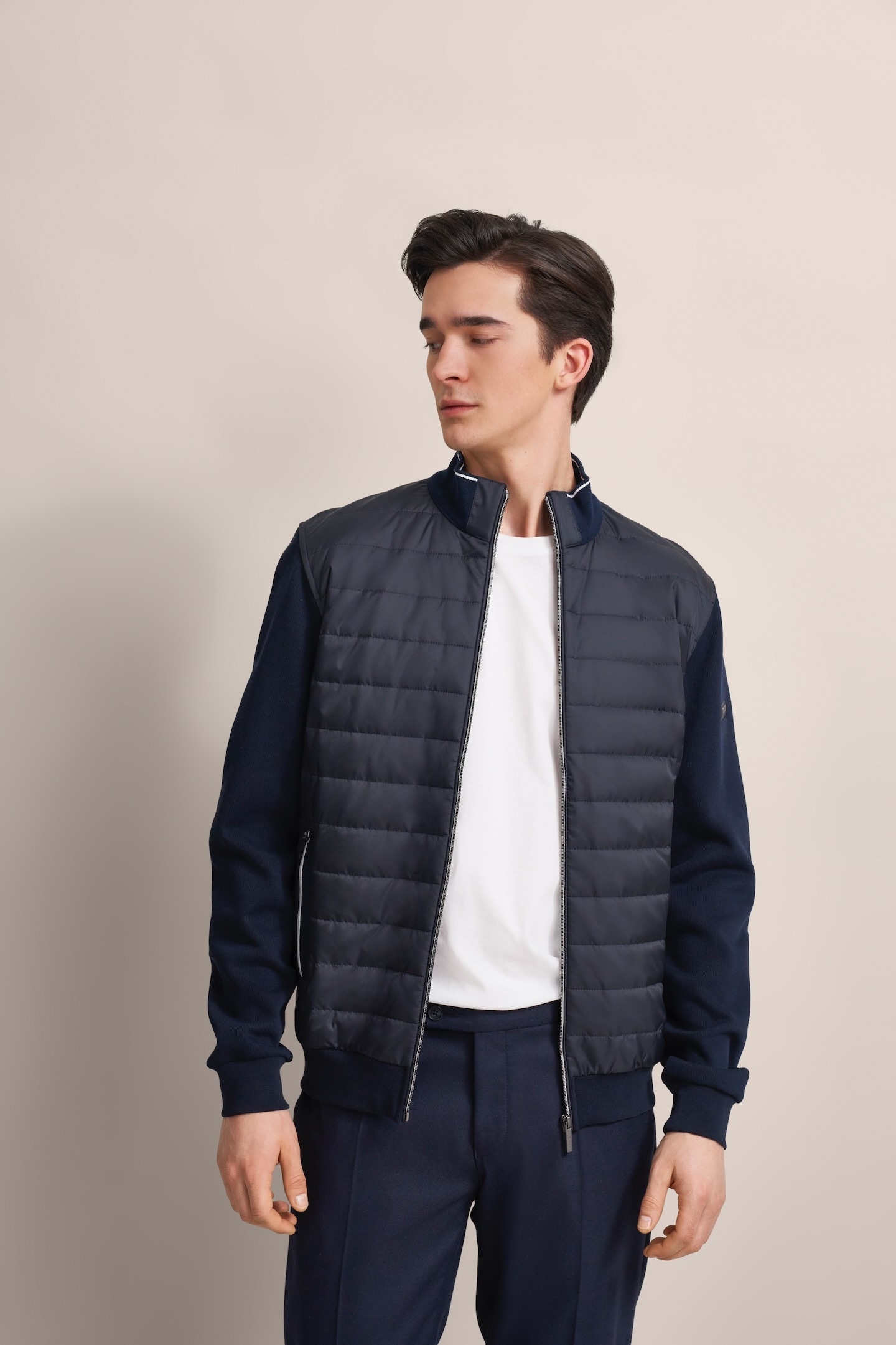 bugatti Sweatjacke, mit Nylonfront