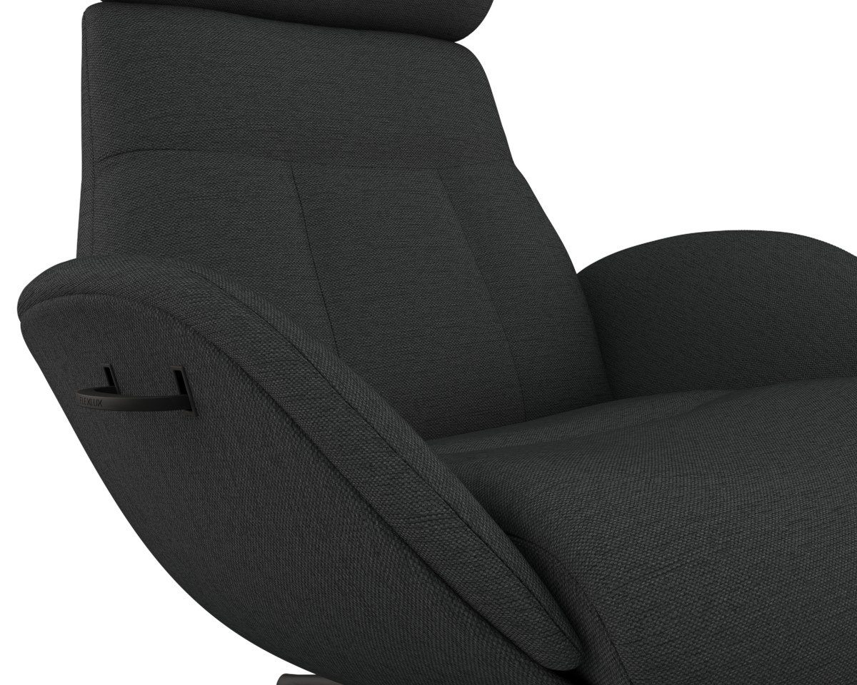 FLEXLUX Relaxsessel »Relaxchairs Elegant«, Premium Komfort, Rücken- & Kopfteilverstellung, drehbar, Fuß schwarz