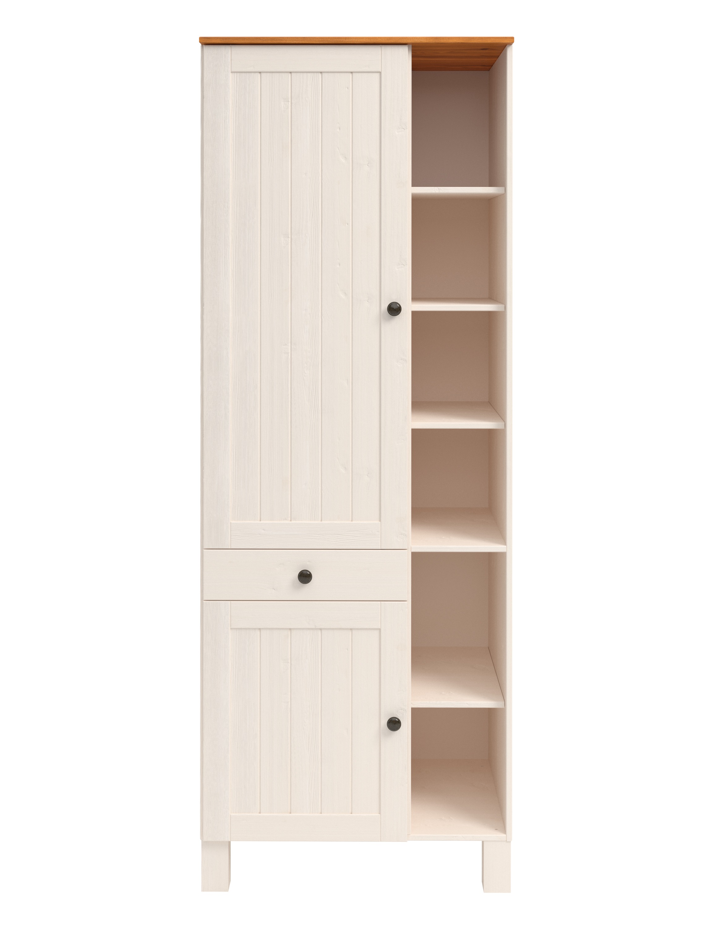 Home affaire Hochschrank »Alby2«, Mit Metallgriffen, Breite 75 cm