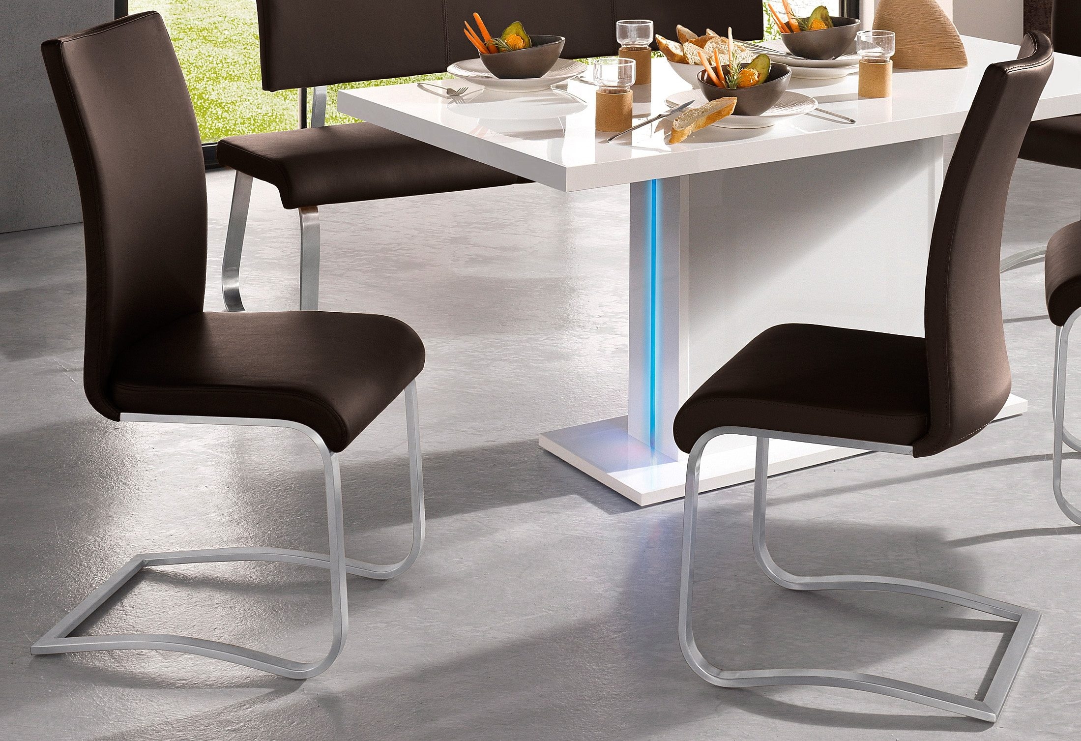 MCA furniture Freischwinger »Arco«, (Set), 2 St., Leder, Stuhl mit  Echtlederbezug, belastbar bis 130 Kg kaufen | BAUR